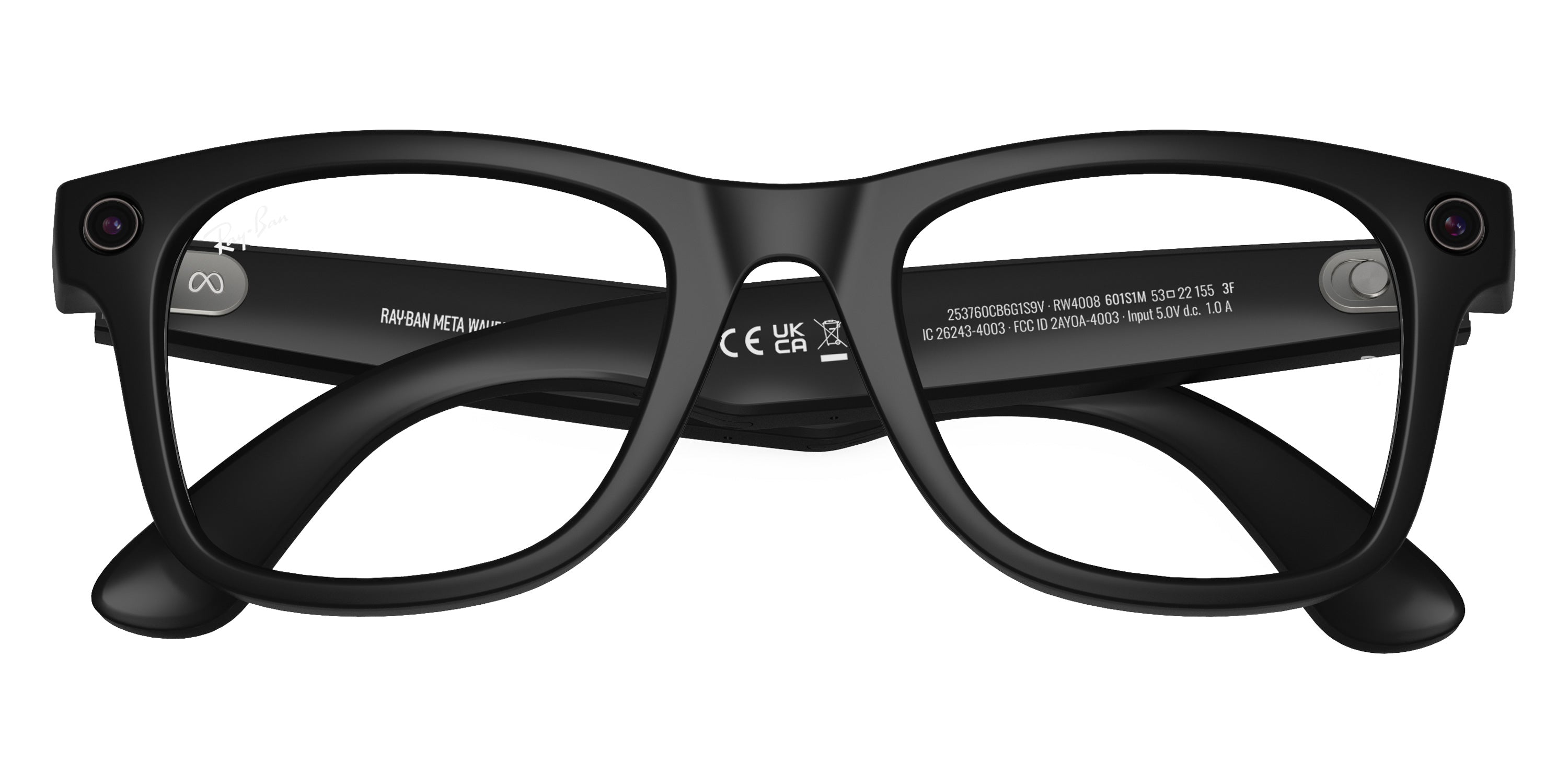 RAY-BAN META SUNGLASSES WAYFARER TRANSITION (GEN 1) - RW4008 601S1M 53 - Black