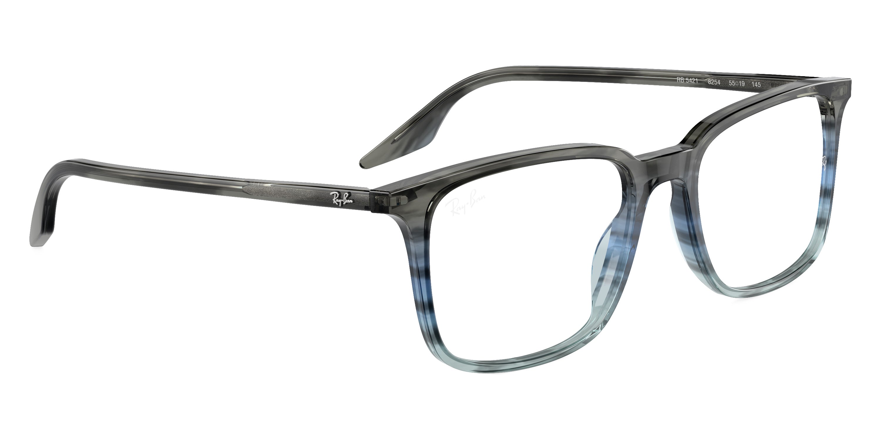 Ray-Ban™ RX5421 8254 53 - Striped Gray and Blue