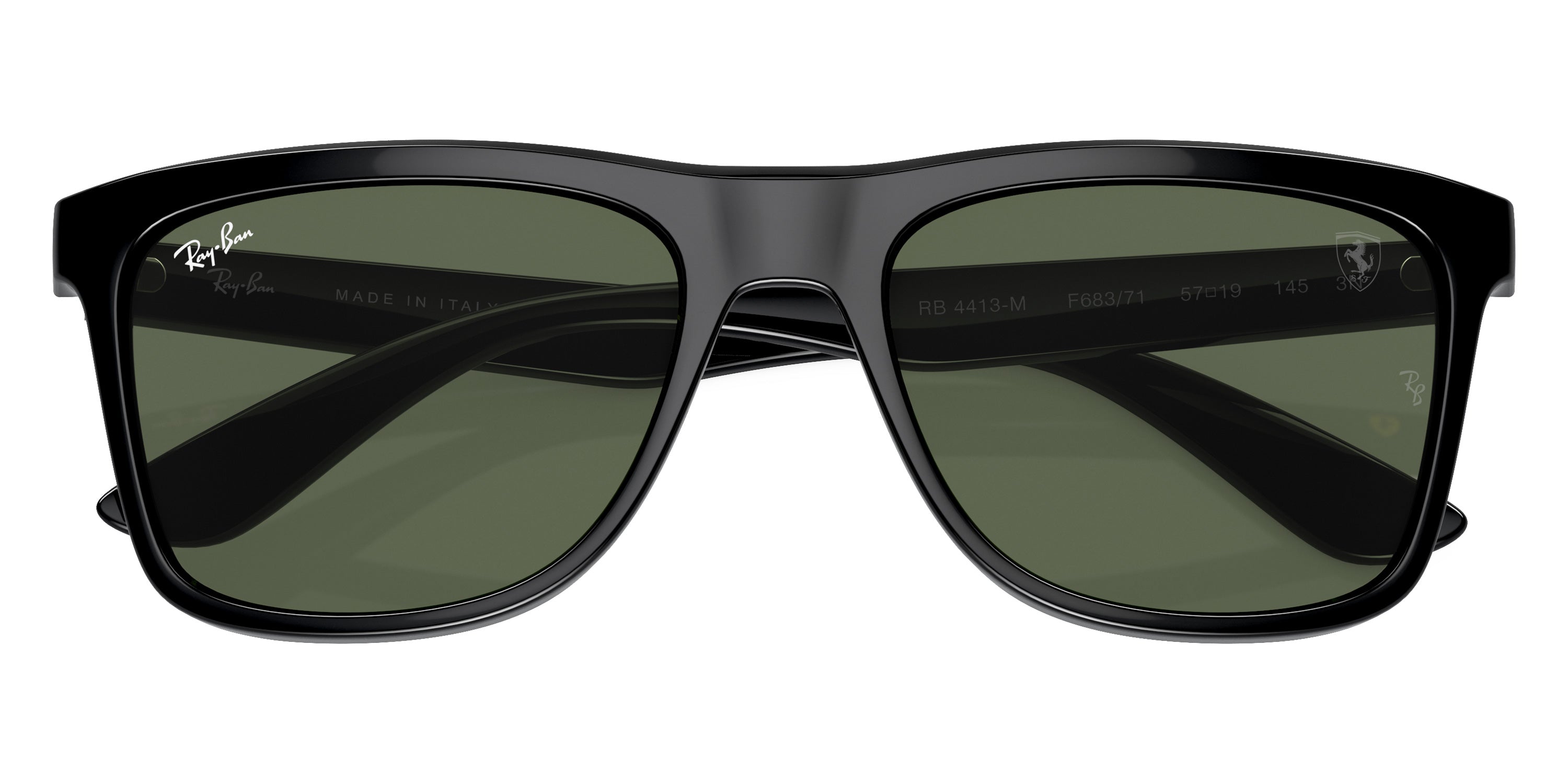 RAY-BAN SCUDERIA FERRARI SUNGLASSES - RB4413M F68371 57 - Black