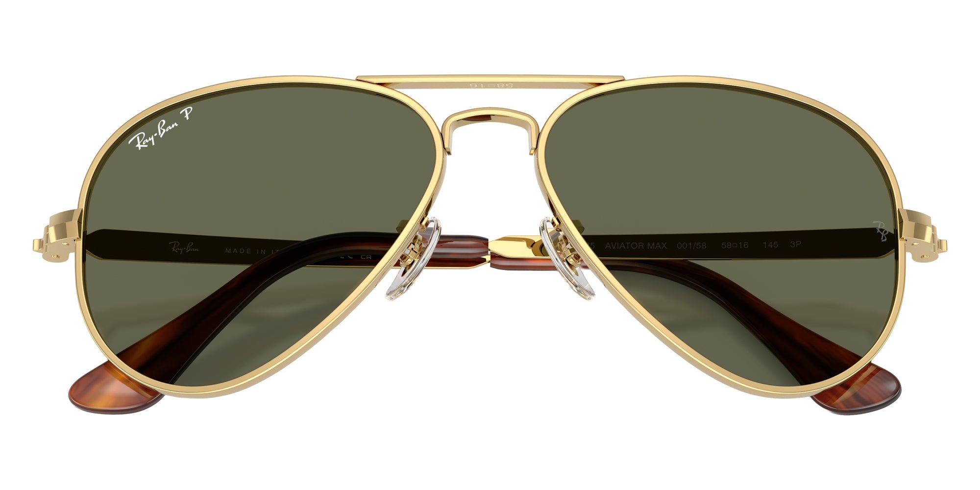 RAY-BAN SUNGLASSES AVIATOR MAX - RB3925 001/58 62 - Arista Gold