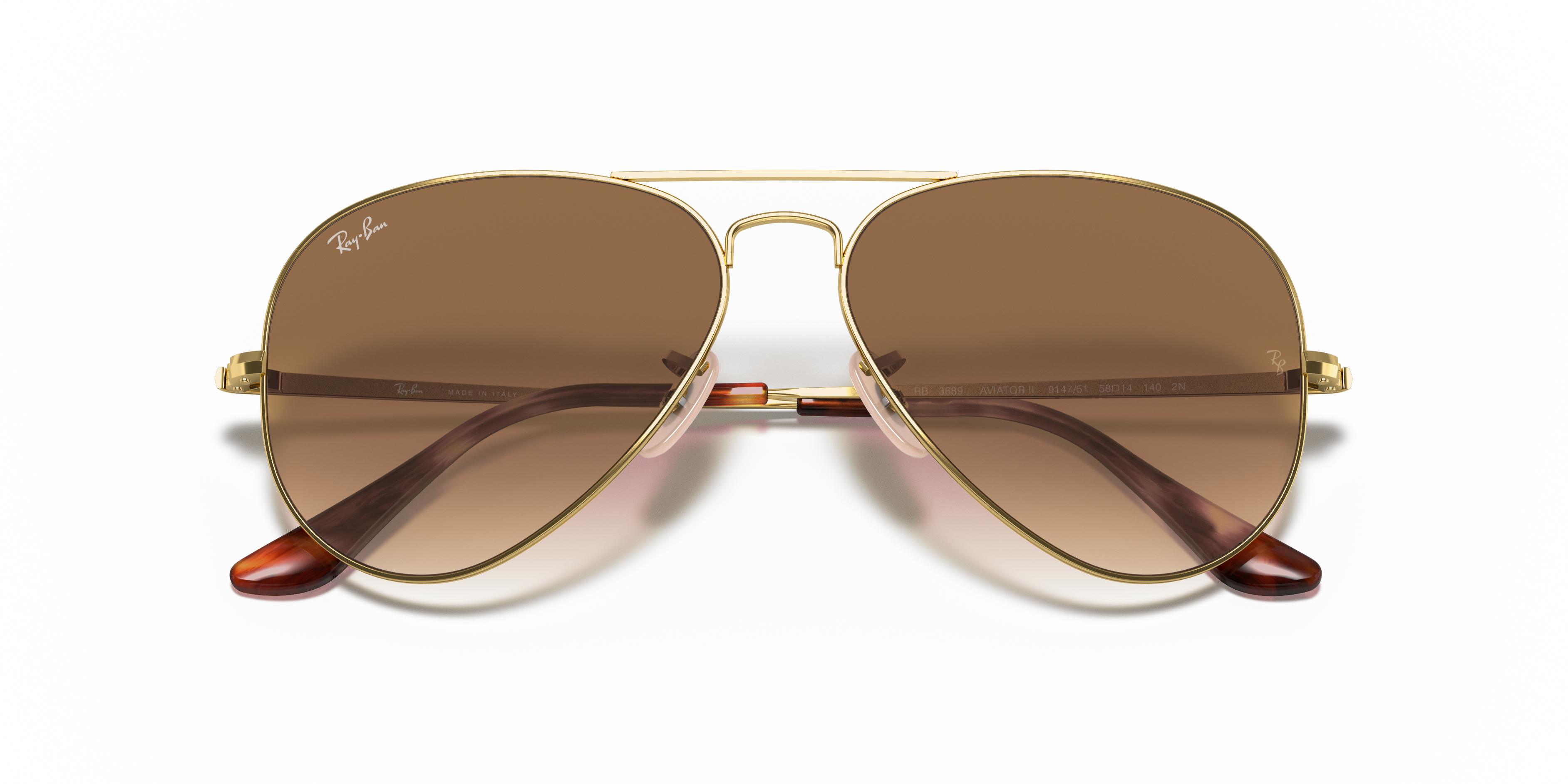 RAY-BAN SUNGLASSES AVIATOR METAL II - RB3689 914751 55