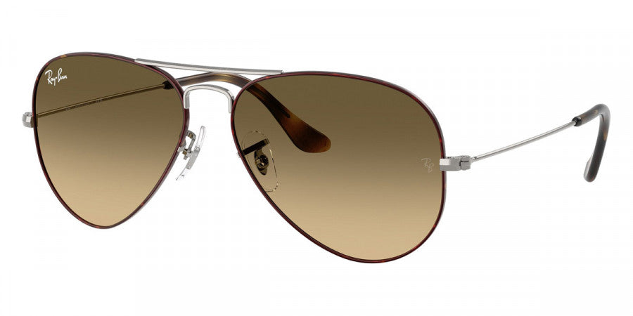 RAY-BAN SUNGLASSES AVIATOR - RB3025 92700A 58 - Havana on Gunmetal