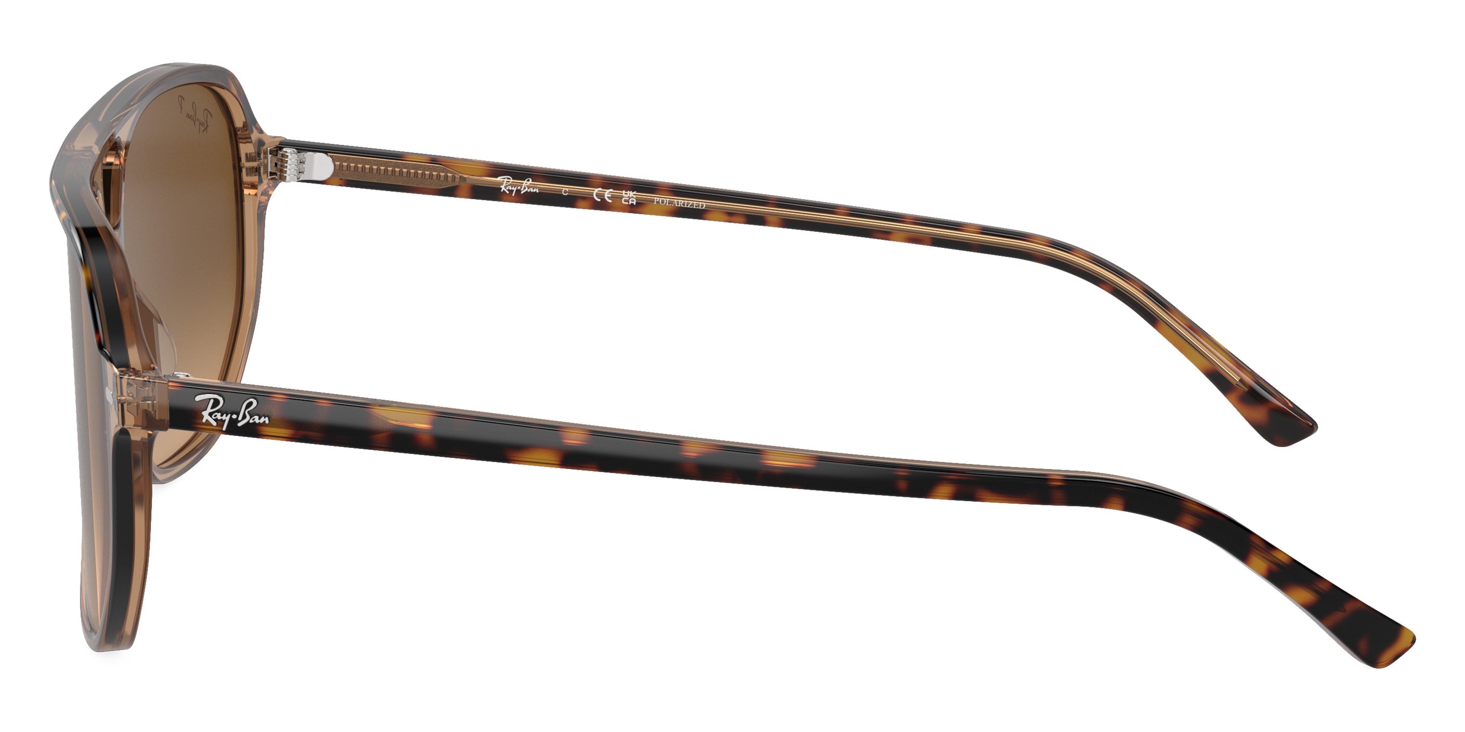 RAY-BAN SUNGLASSES BILL ONE - RB2205 1292M2 60 - Havana on Transparent Brown