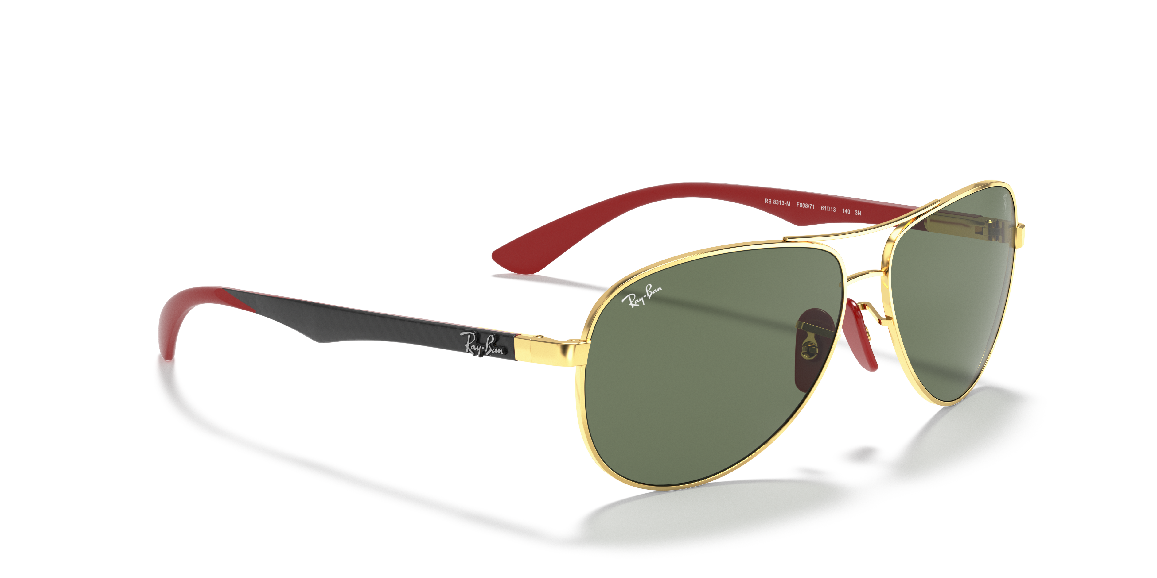 RAY-BAN SUNGLASSES CARBON FIBRE  SCUDERIA FERRARI - RB8313M F00871 61