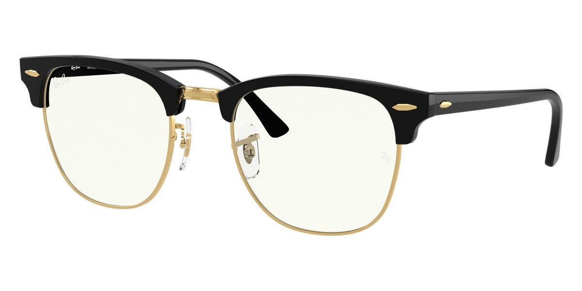 RAY-BAN SUNGLASSES CLUBMASTER - RB3016 W0365 - Black on Gold