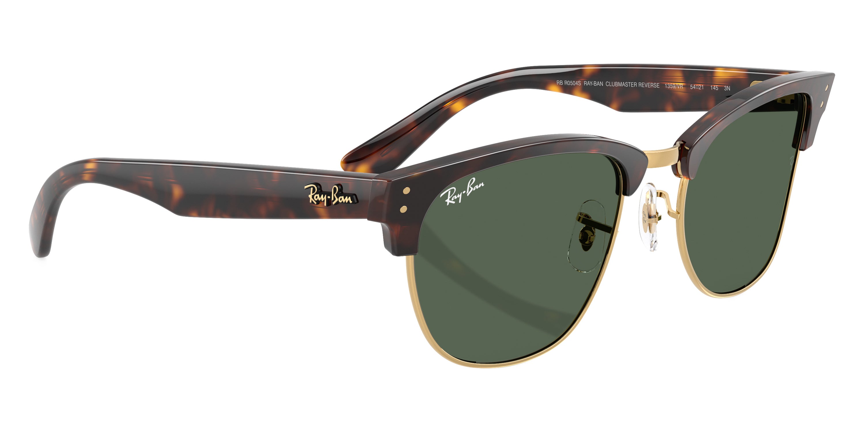 RAY-BAN SUNGLASSES CLUBMASTER REVERSE - RBR0504S 1359VR 51 - Havana
