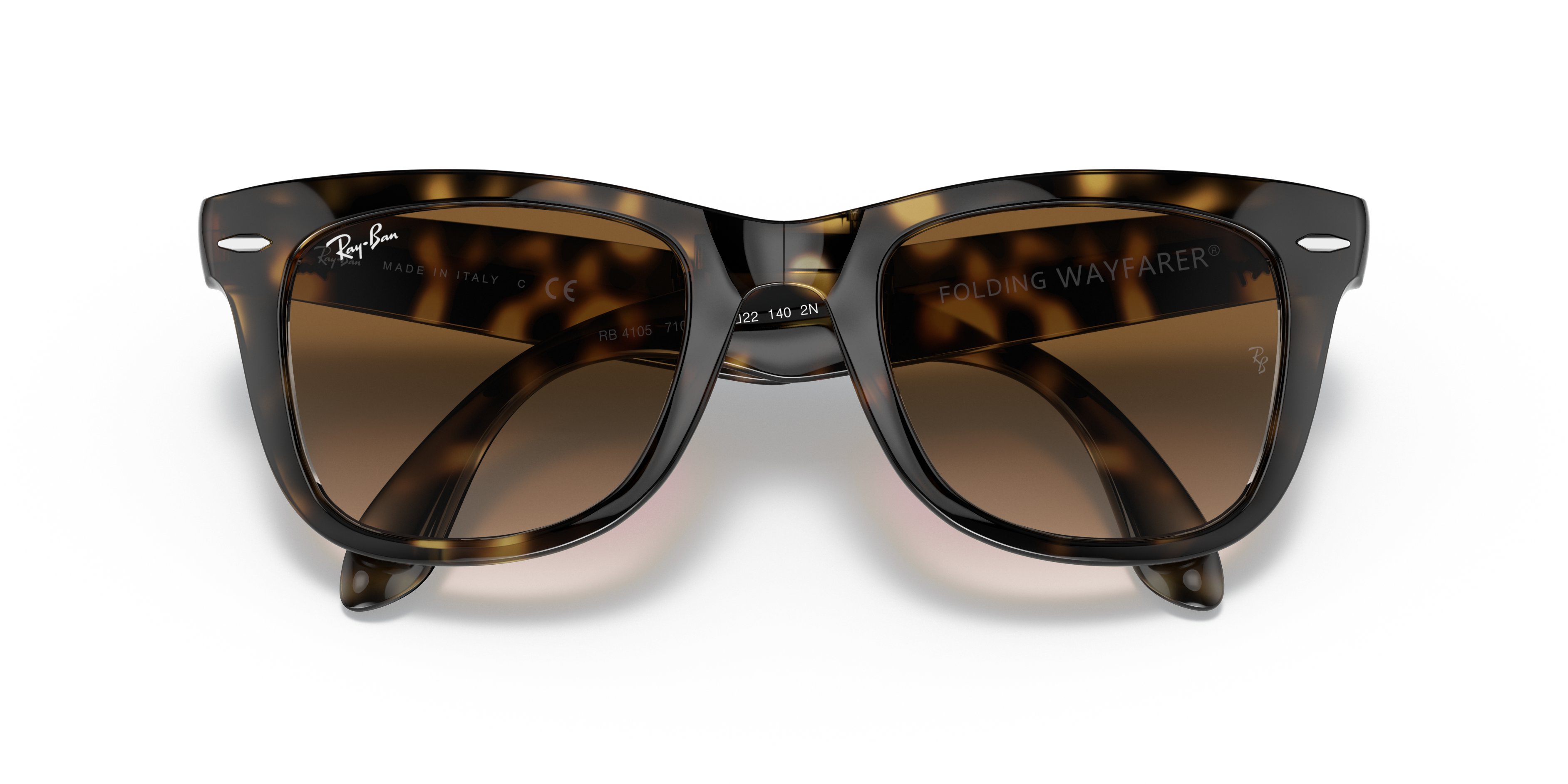 RAY-BAN SUNGLASSES FOLDING WAYFARER - RB4105 710/51 50