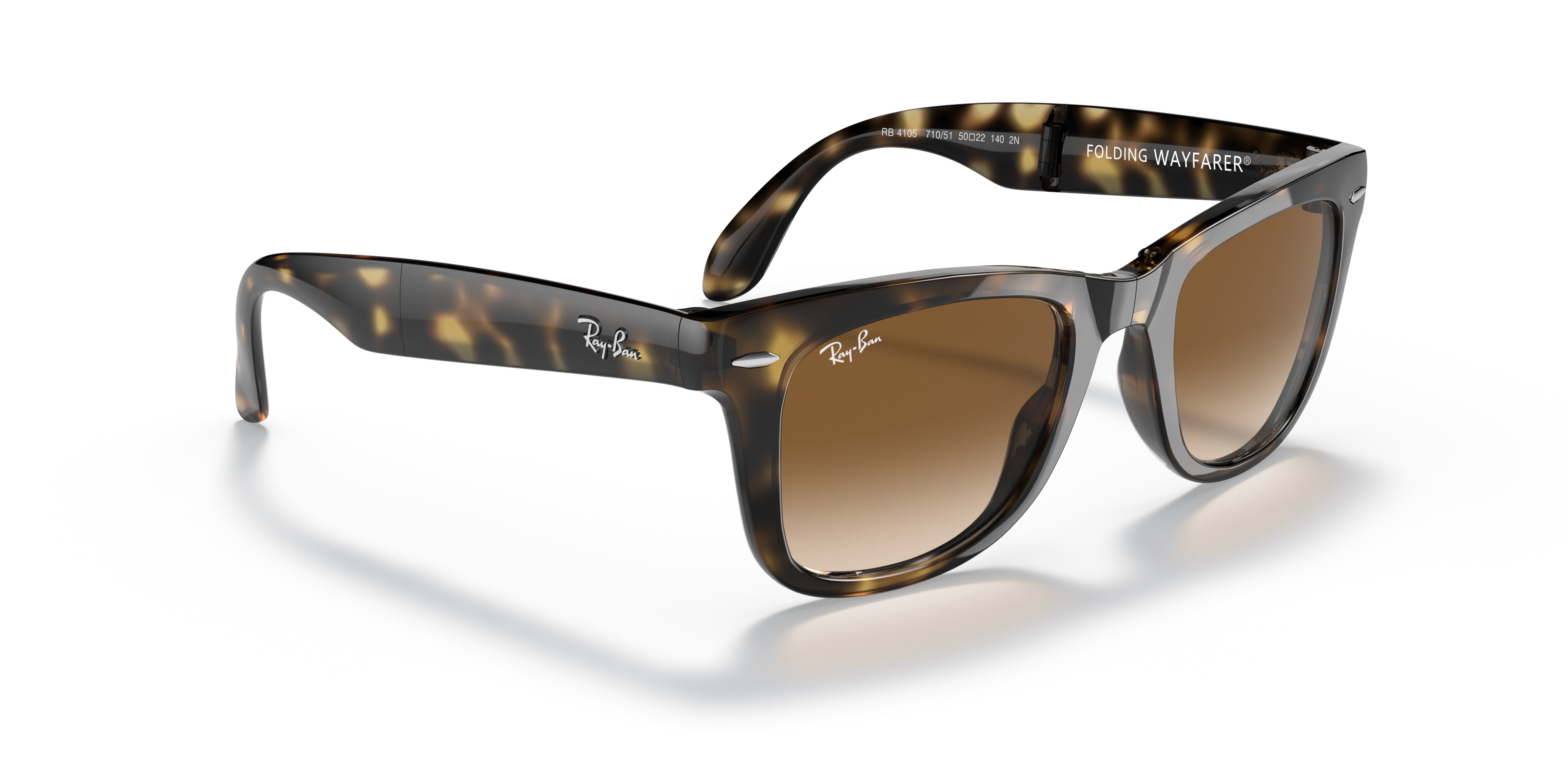 RAY-BAN SUNGLASSES FOLDING WAYFARER - RB4105 710/51 50