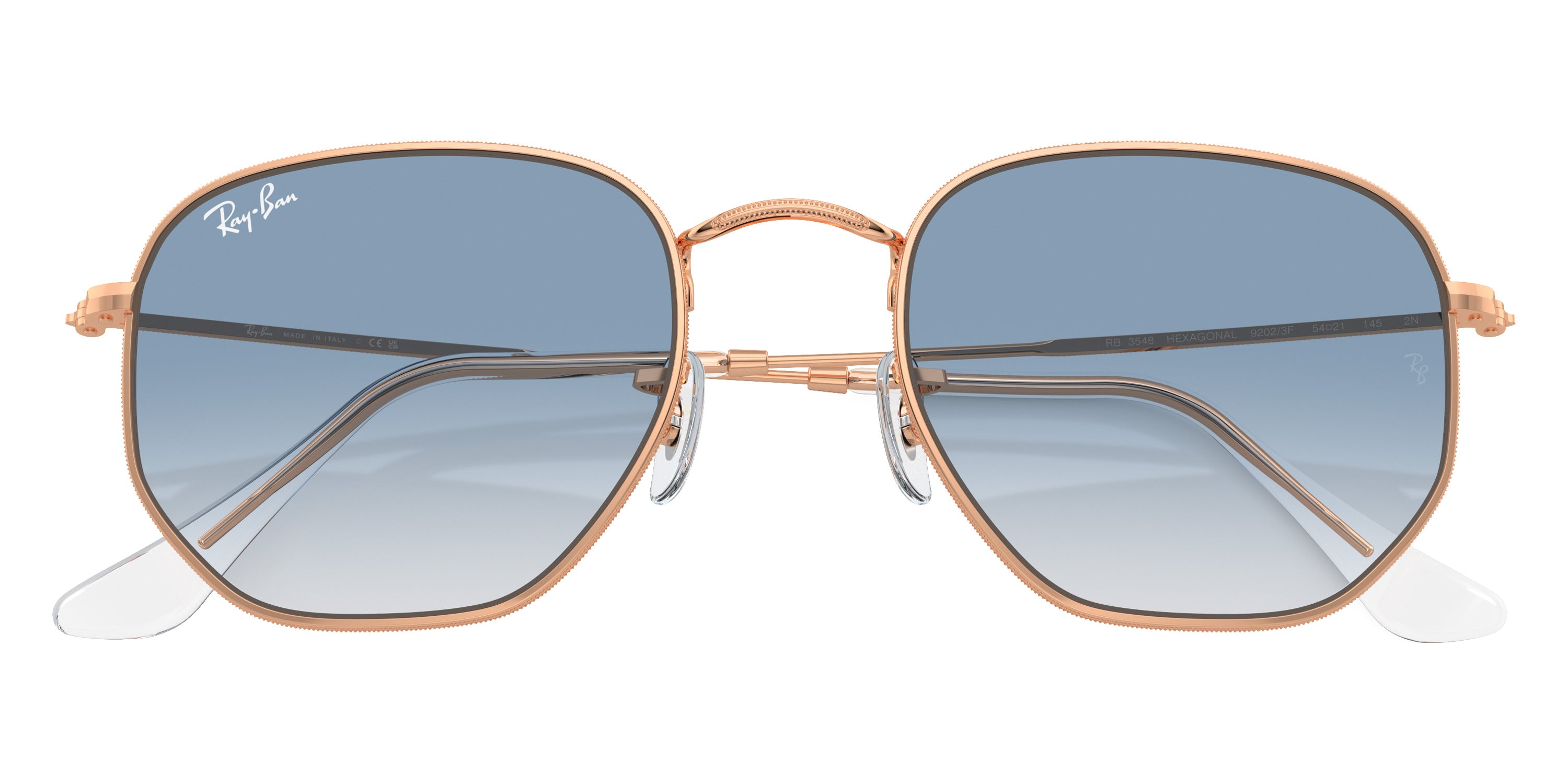 RAY-BAN SUNGLASSES HEXAGONAL - RB3548 92023F 51 - Rose Gold