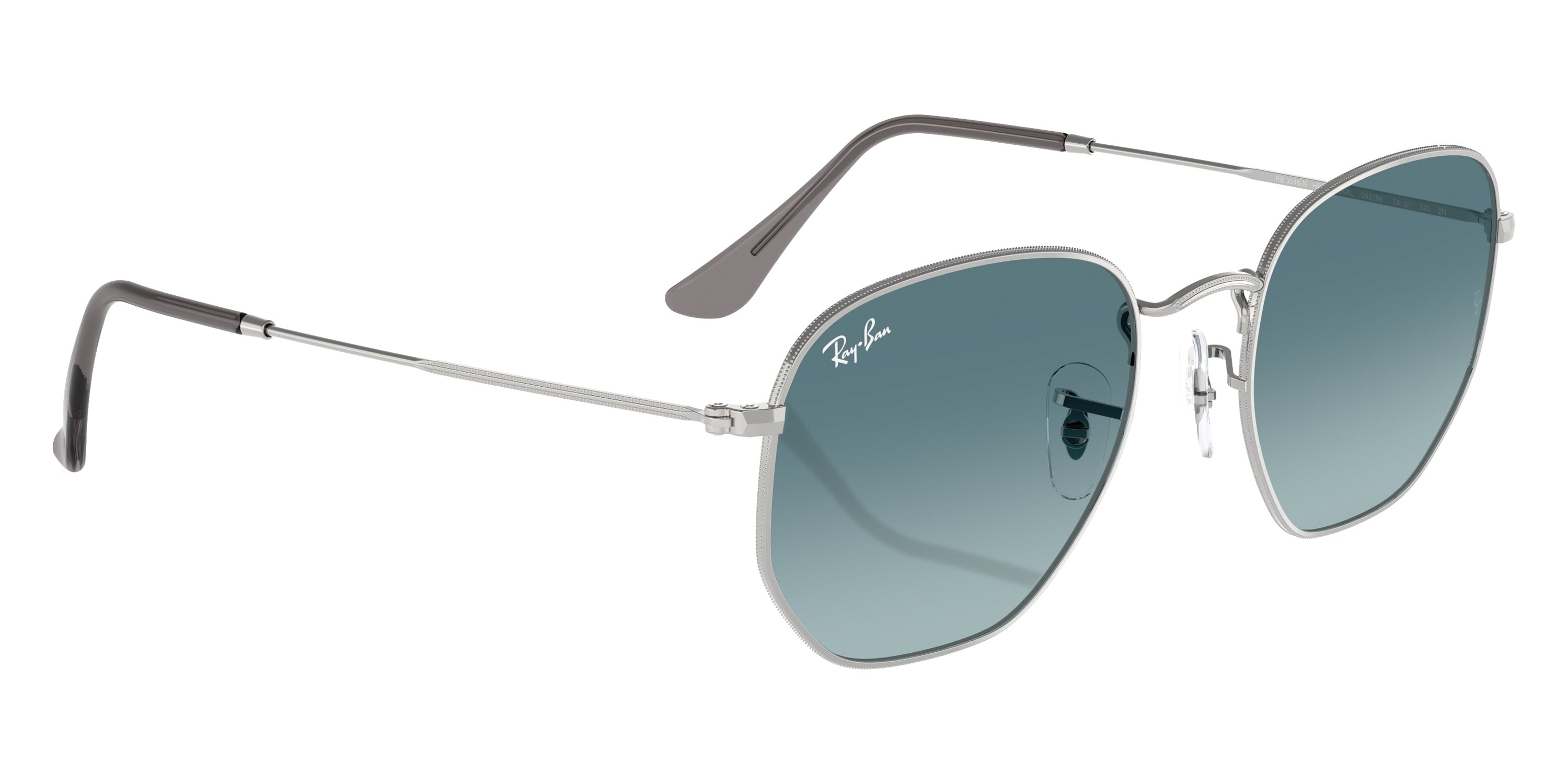 RAY-BAN SUNGLASSES HEXAGONAL - RB3548N 003/3M 51 - Silver