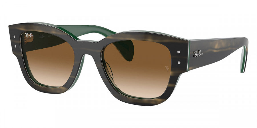 RAY-BAN SUNGLASSES JORGE - RB7681S Striped Green on Green