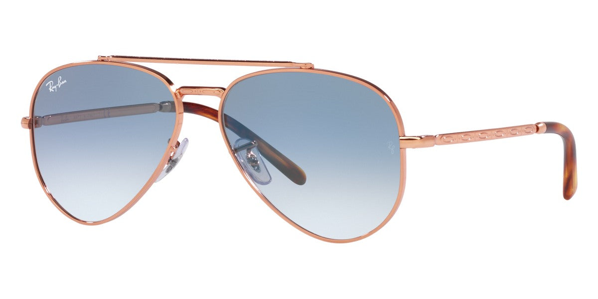 RAY-BAN SUNGLASSES NEW AVIATOR - RB3625 92023F 55 - Rose Gold