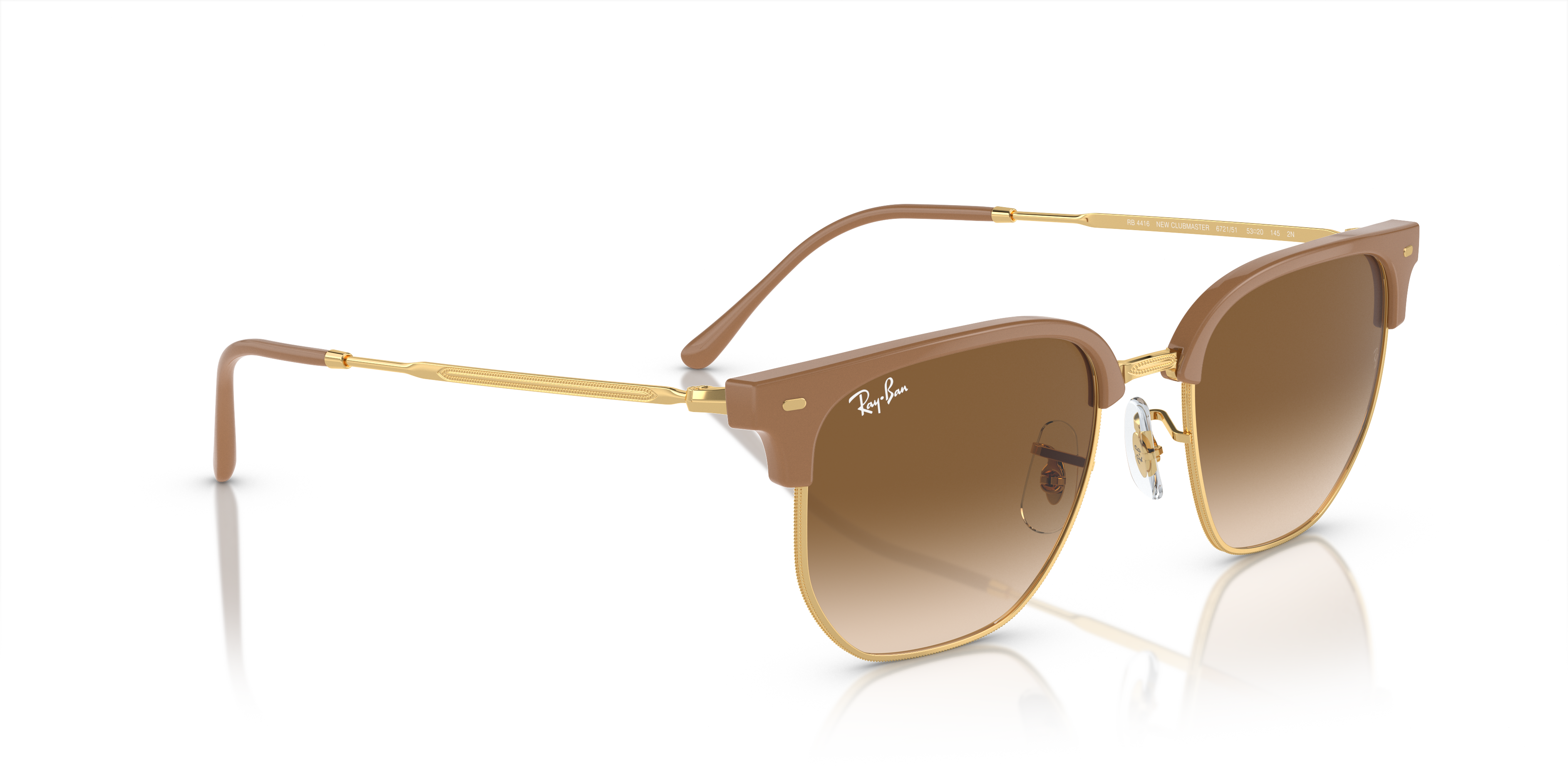RAY-BAN SUNGLASSES NEW CLUBMASTER - RB4416 672151 53