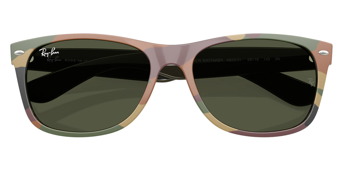 RAY-BAN SUNGLASSES NEW WAYFARER - RB2132 682331 55 - Green and Green Camouflage