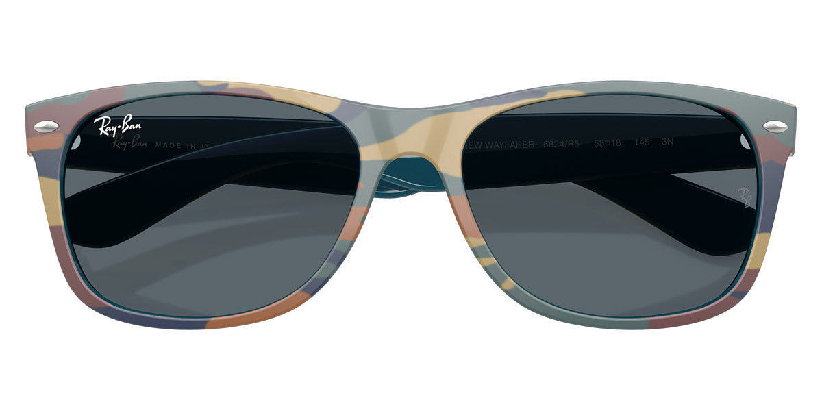 RAY-BAN SUNGLASSES NEW WAYFARER - RB2132 6824R5 55 - Blue and Blue Camouflage