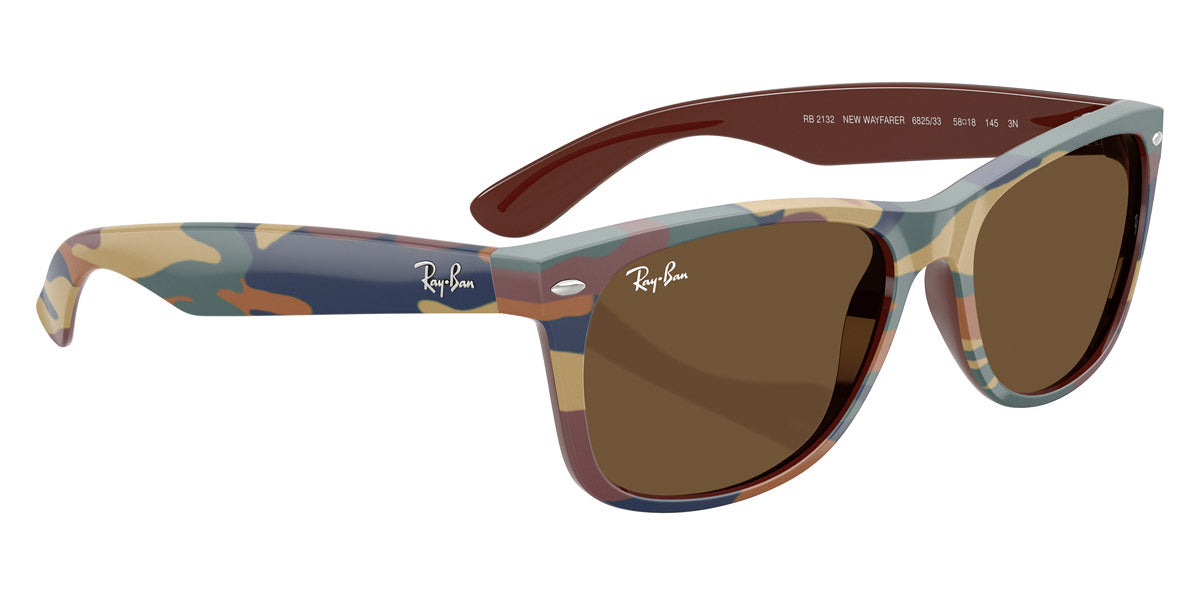 RAY-BAN SUNGLASSES NEW WAYFARER - RB2132 682533 55 - Brown and Blue Camouflage
