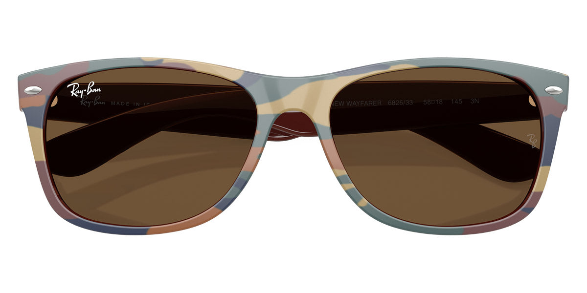 RAY-BAN SUNGLASSES NEW WAYFARER - RB2132 682533 55 - Brown and Blue Camouflage