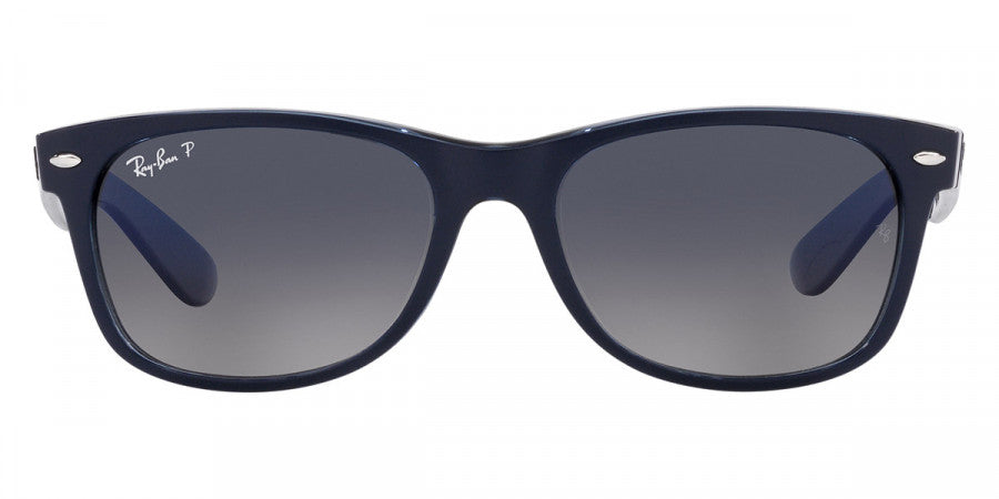 RAY-BAN SUNGLASSES NEW WAYFARER - RB2132 Matte Blue on Transparent Blue