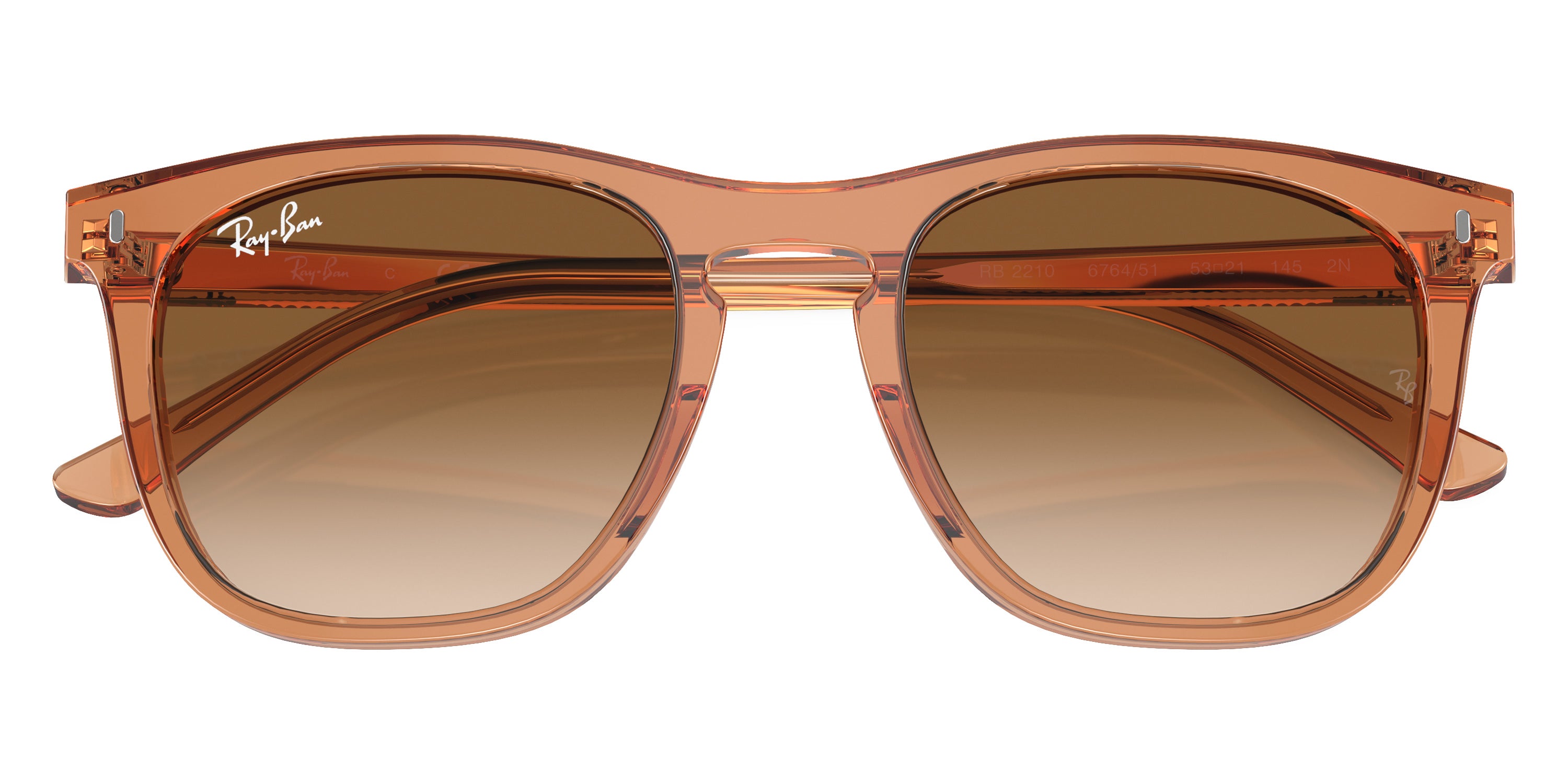 RAY-BAN SUNGLASSES - RB2210 676451 53 - Transparent Brown
