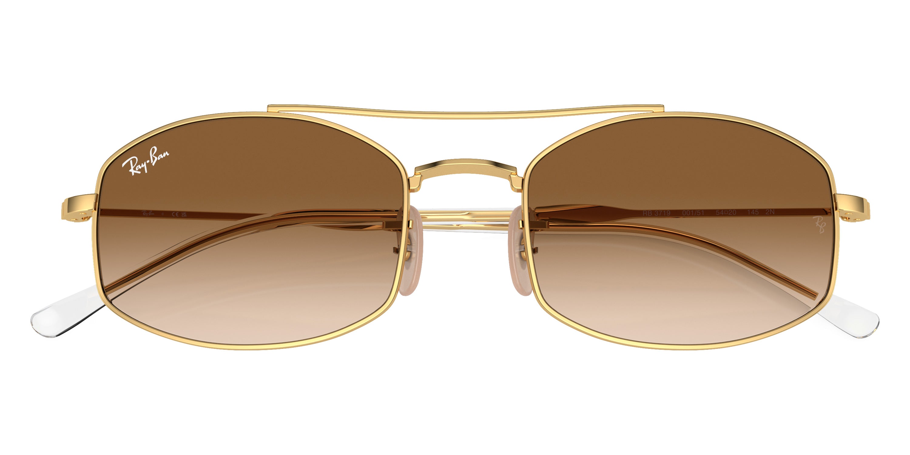 RAY-BAN SUNGLASSES - RB3719 001/51 51 - Gold