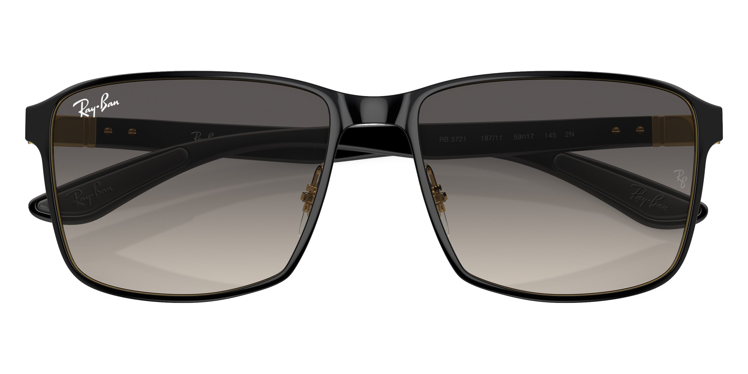 RAY-BAN SUNGLASSES - RB3721 187/11 59 - Black on Gold