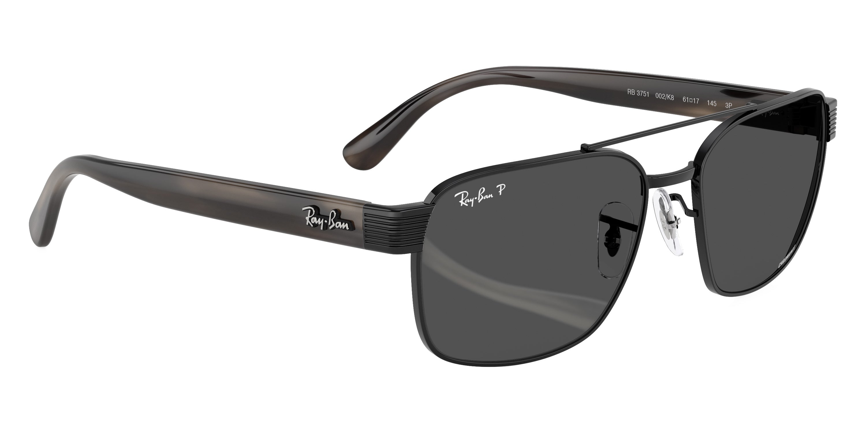 RAY-BAN SUNGLASSES - RB3751CH 002/K8 58 - Black/Havana Gray