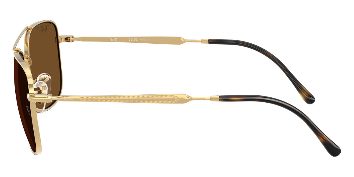 RAY-BAN SUNGLASSES - RB3755 001/57 59 - Arista Gold