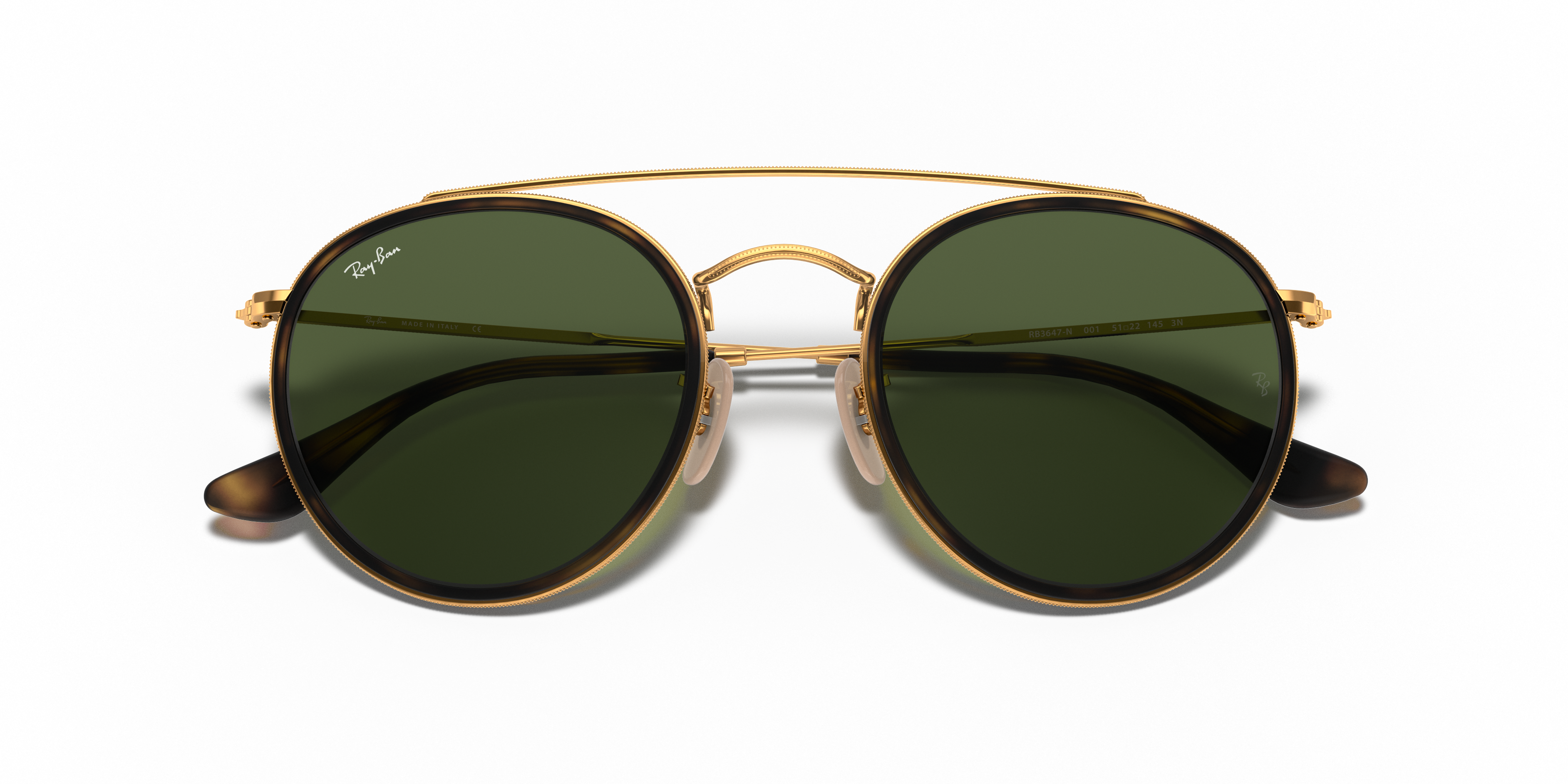 RAY-BAN SUNGLASSES ROUND DOUBLE BRIDGE - RB3647N 001 51