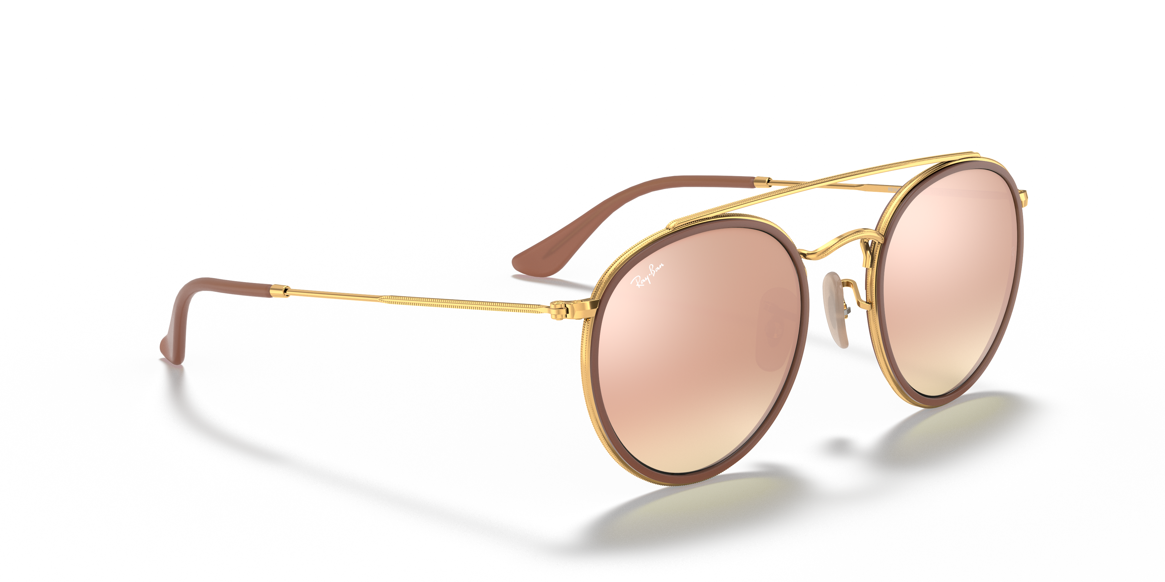 RAY-BAN SUNGLASSES ROUND DOUBLE BRIDGE - RB3647N 001/7O 51