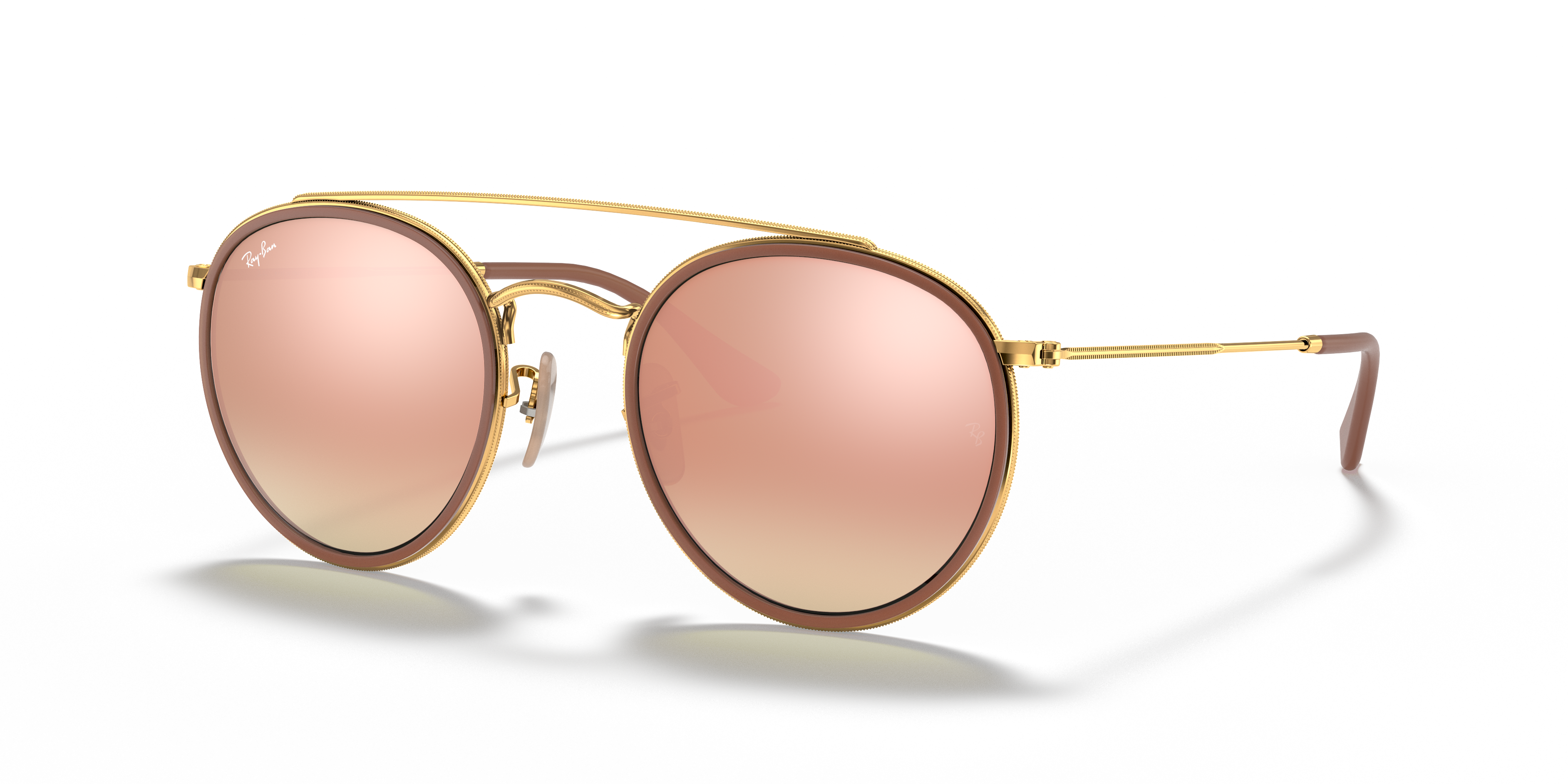 RAY-BAN SUNGLASSES ROUND DOUBLE BRIDGE - RB3647N 001/7O 51
