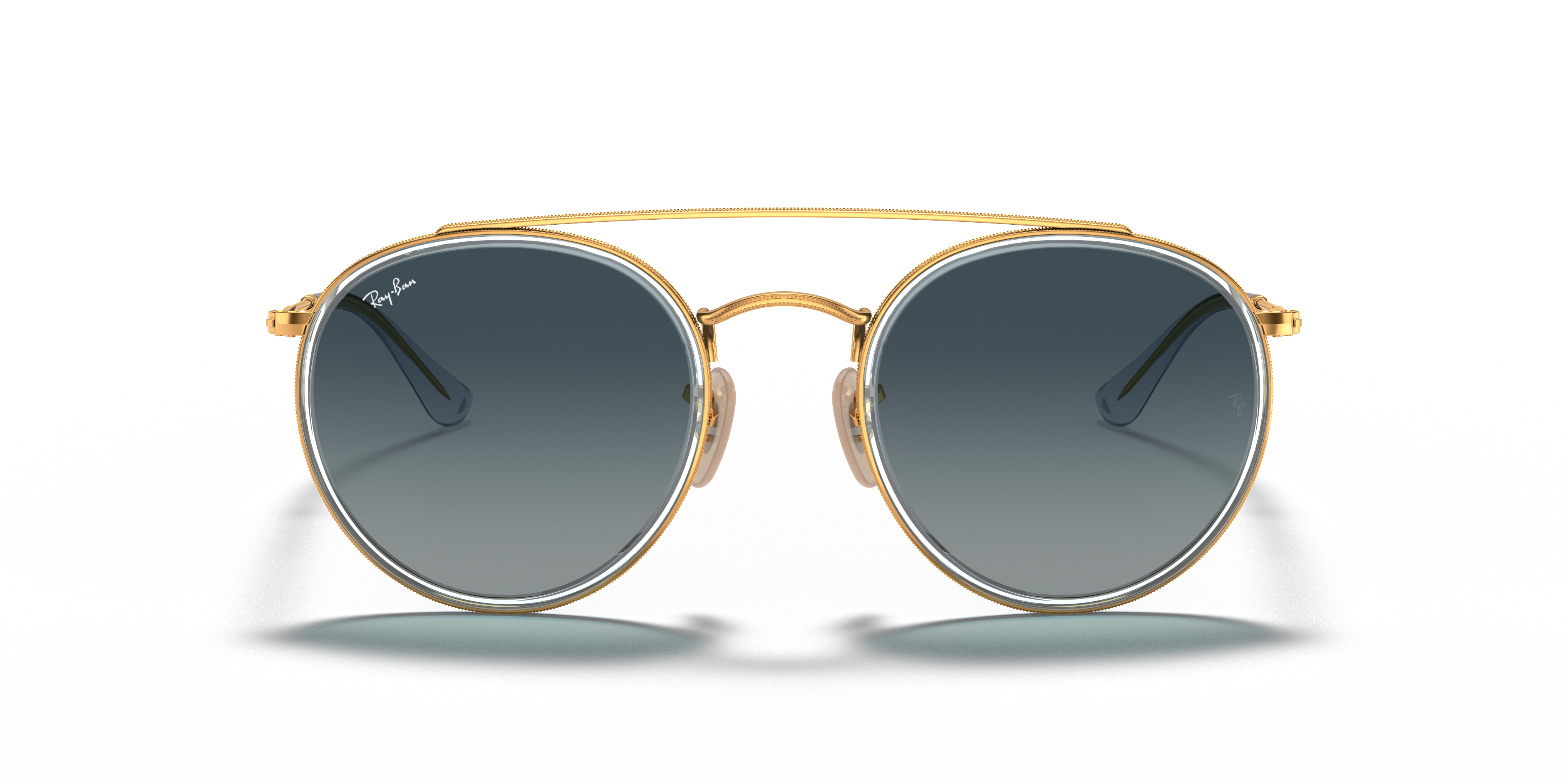 RAY-BAN SUNGLASSES ROUND DOUBLE BRIDGE - RB3647N 91233M 51