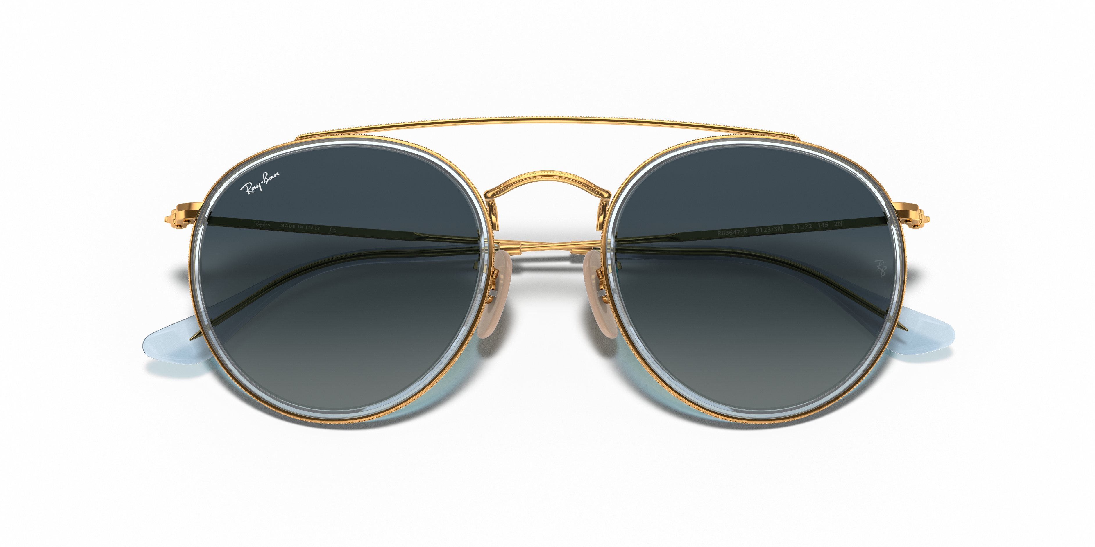 RAY-BAN SUNGLASSES ROUND DOUBLE BRIDGE - RB3647N 91233M 51