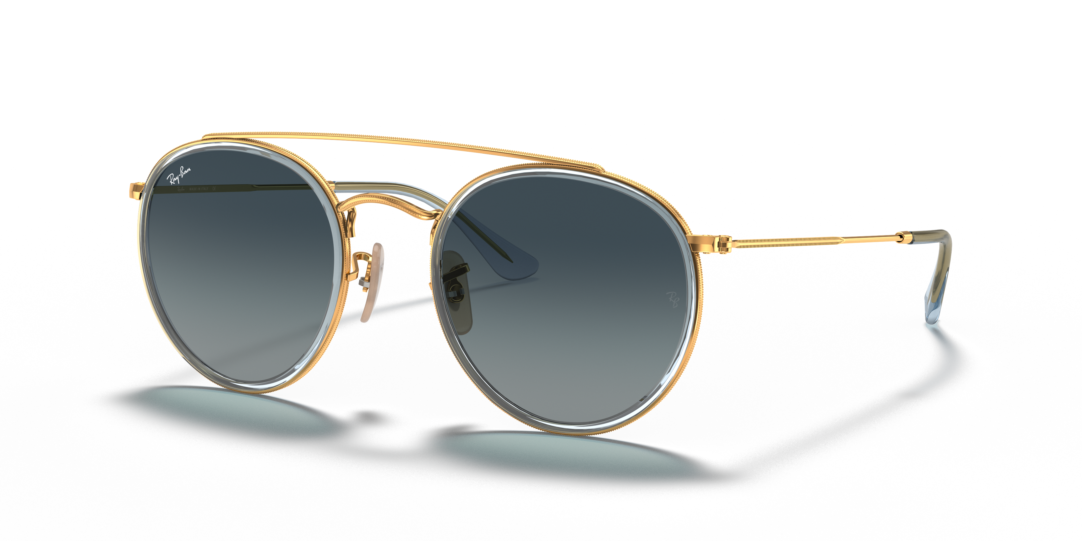 RAY-BAN SUNGLASSES ROUND DOUBLE BRIDGE - RB3647N 91233M 51