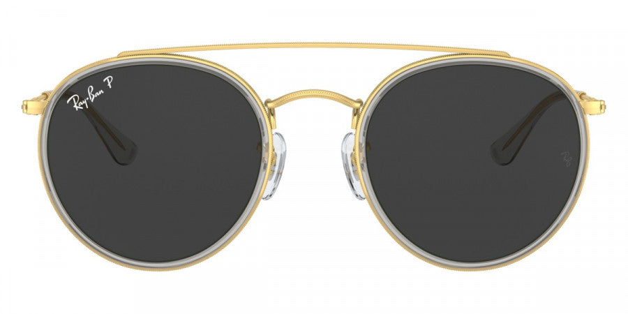RAY-BAN SUNGLASSES ROUND DOUBLE BRIDGE - RB3647N 921048 51 - Legend Gold