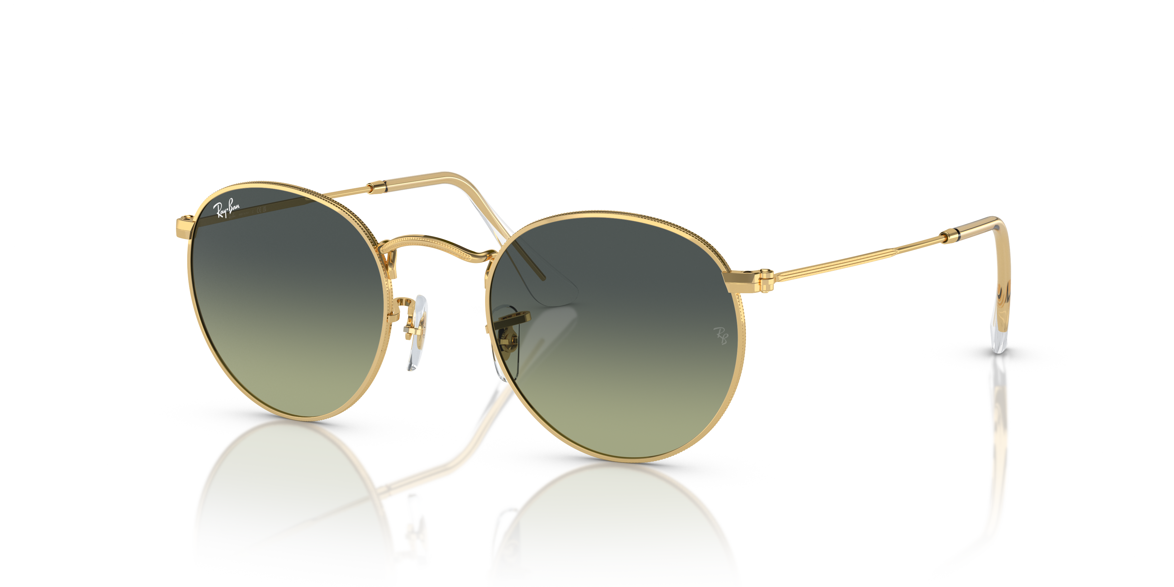 RAY-BAN SUNGLASSES ROUND METAL - RB3447 001/BH 50