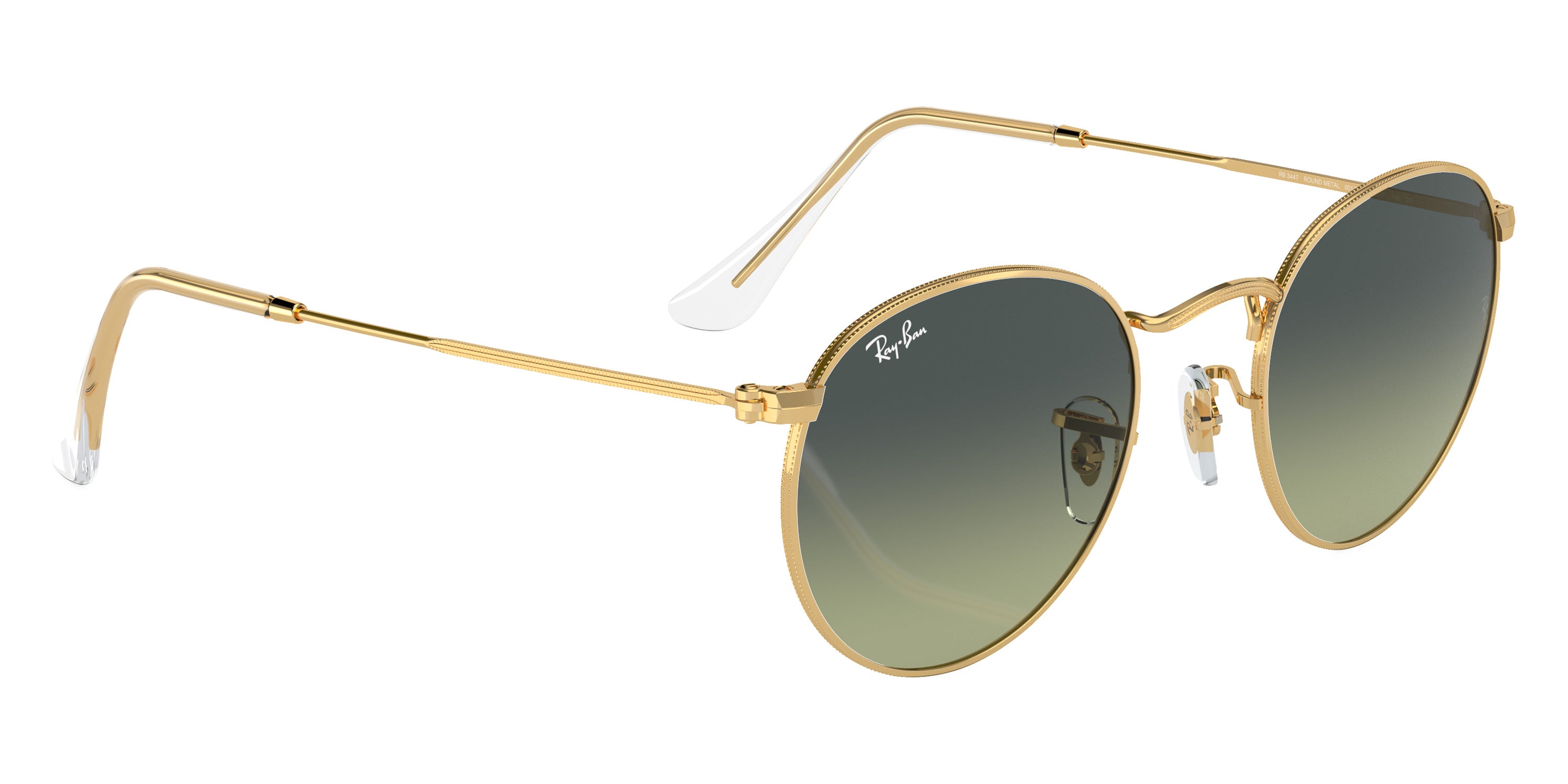 RAY-BAN SUNGLASSES ROUND METAL - RB3447 001/BH 53 - Gold