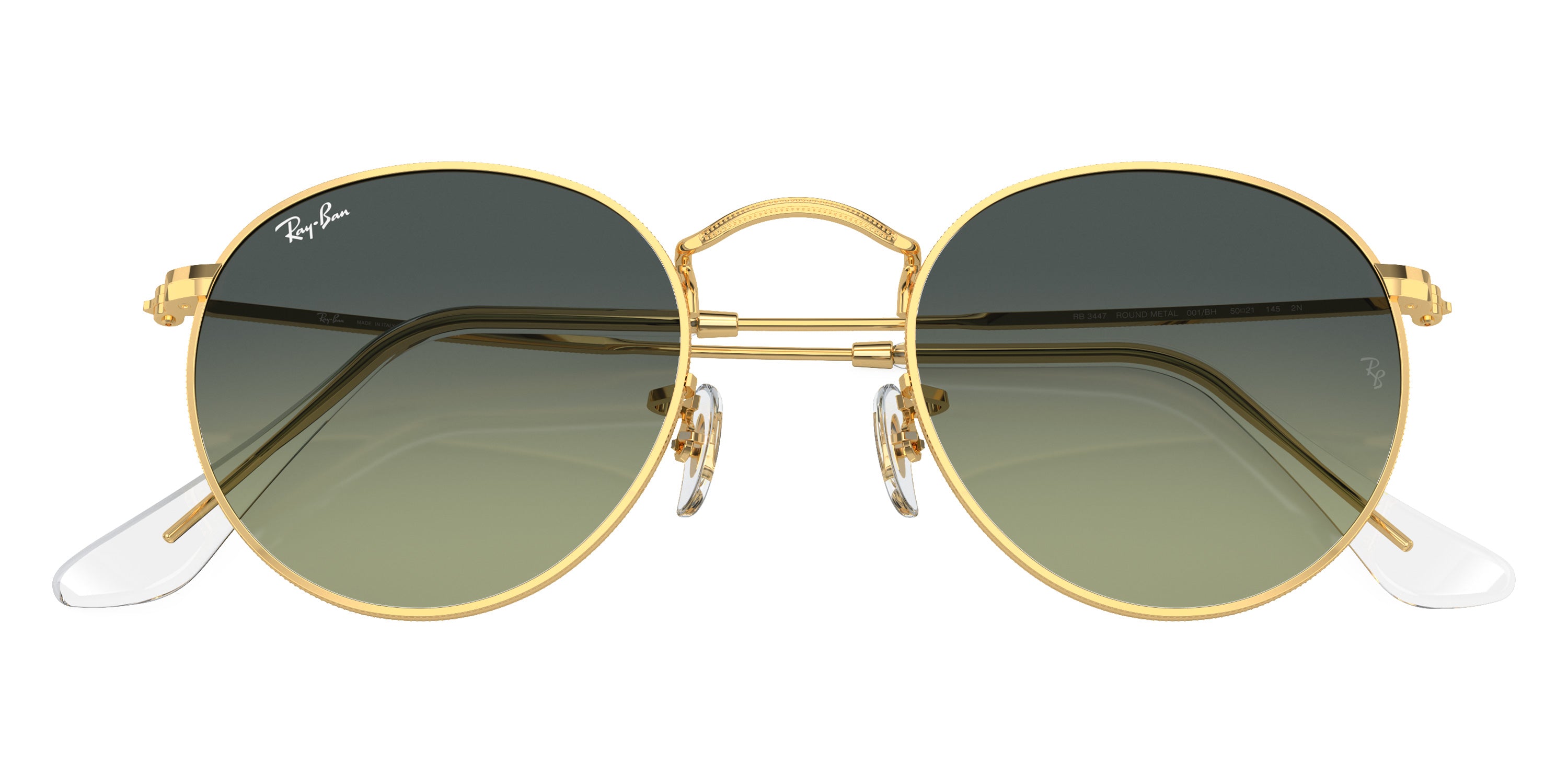 RAY-BAN SUNGLASSES ROUND METAL - RB3447 001/BH 53 - Gold