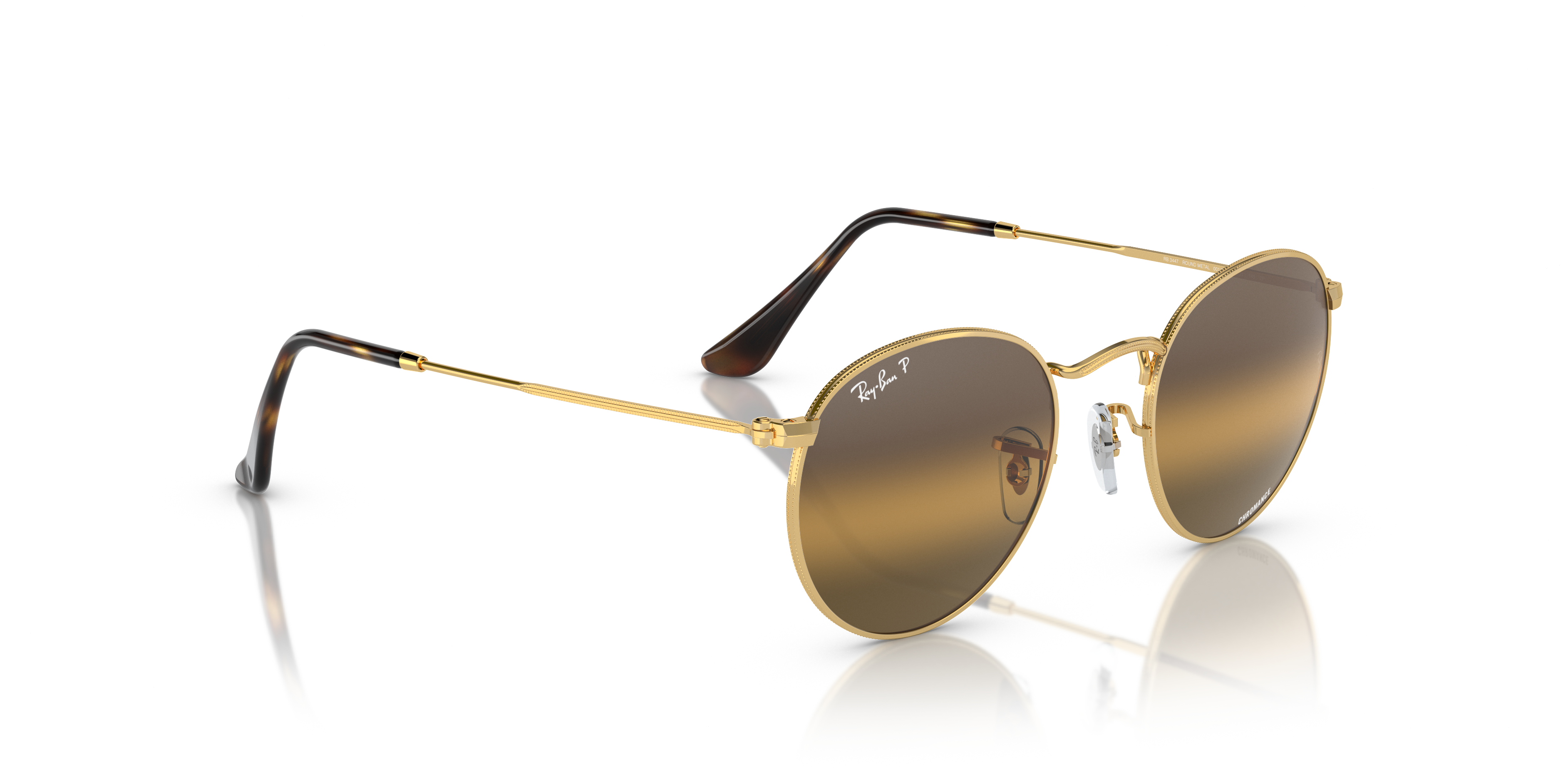 RAY-BAN SUNGLASSES ROUND METAL - RB3447 001/G5 53