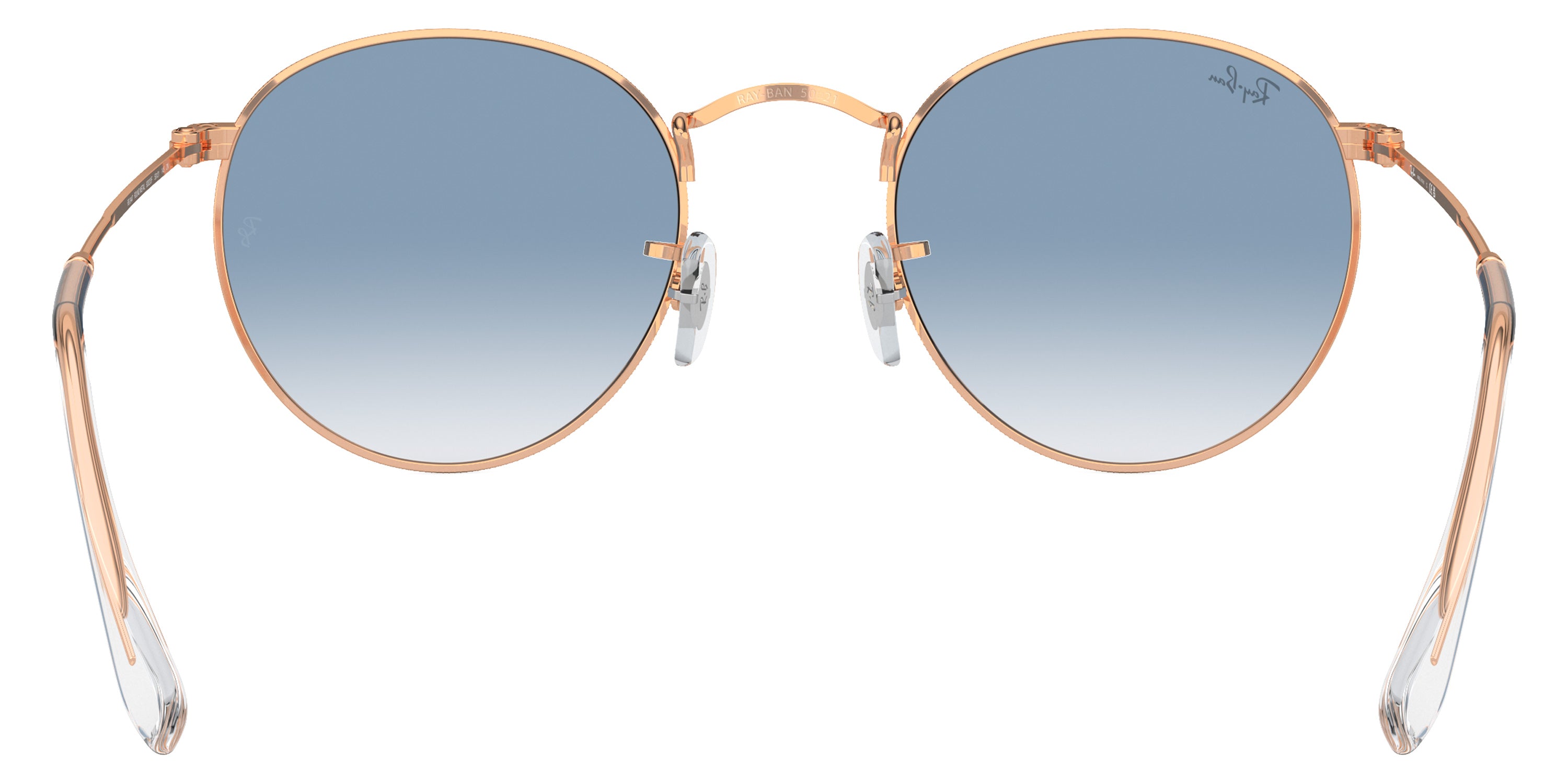 RAY-BAN SUNGLASSES ROUND METAL - RB3447 92023F 47 - Rose Gold