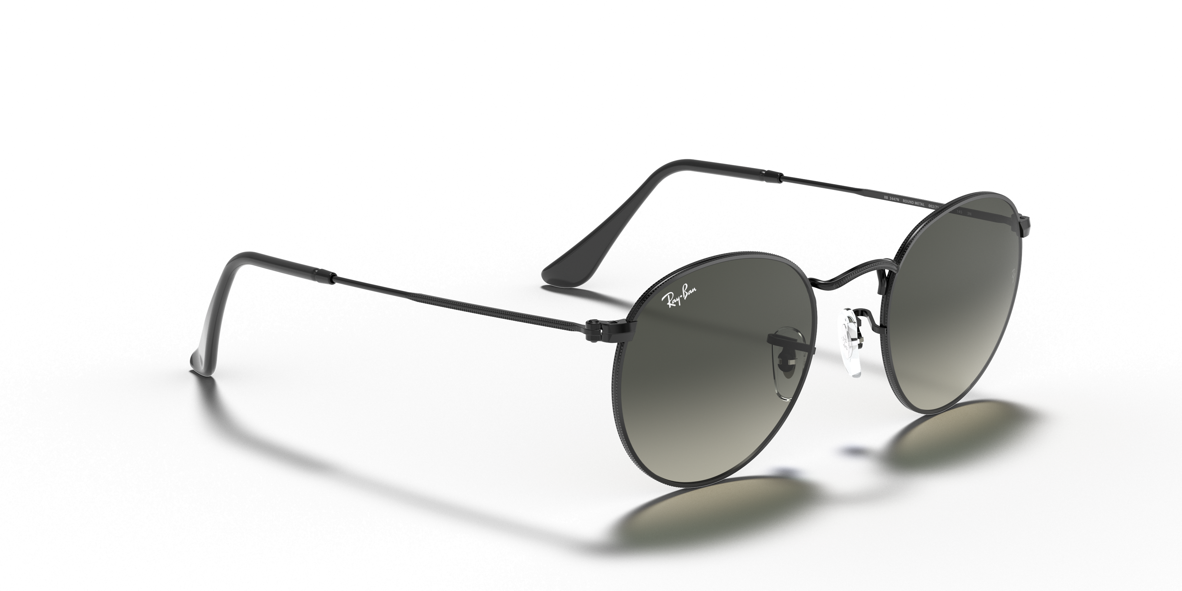 RAY-BAN SUNGLASSES ROUND METAL - RB3447N 002/71 53