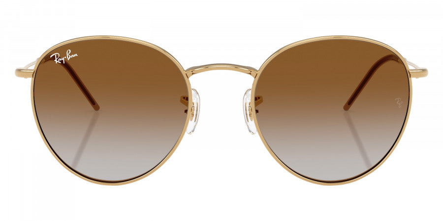 RAY-BAN SUNGLASSES ROUND REVERSE - RBR0103S 001/CB 53 - Arista Gold