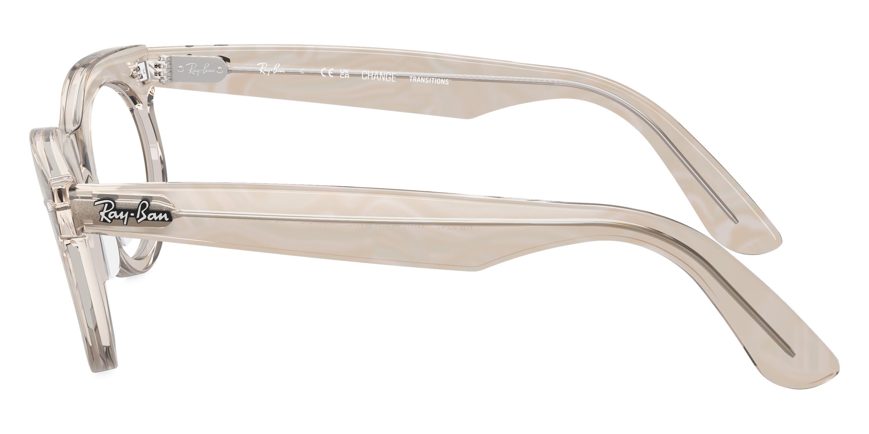 RAY-BAN SUNGLASSES WAYFARER OVAL - RB2242 1383GG 53 - Photo Waves Gray