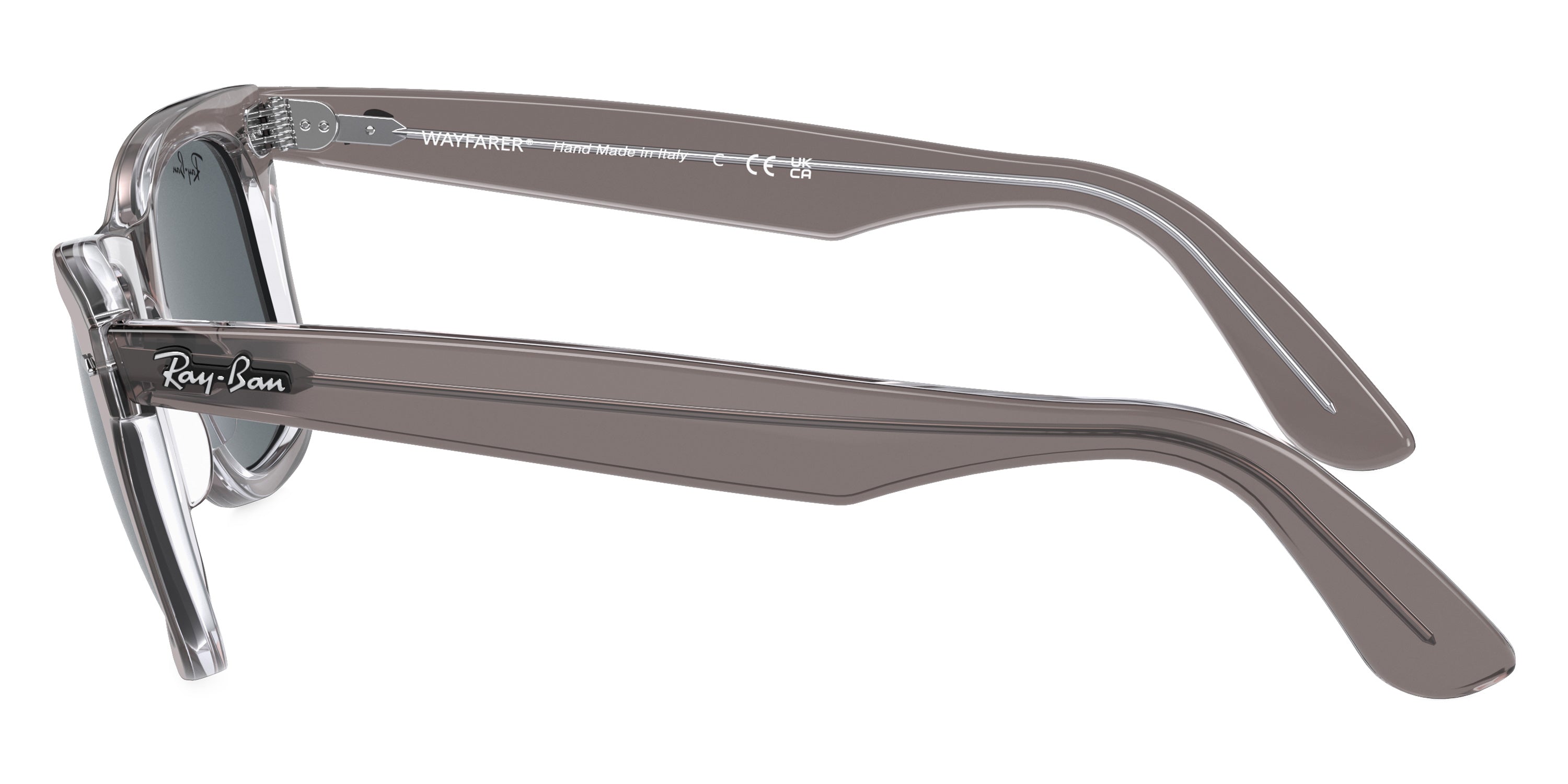 RAY-BAN SUNGLASSES WAYFARER - RB2140 1355R5 50 - Gray on Transparent