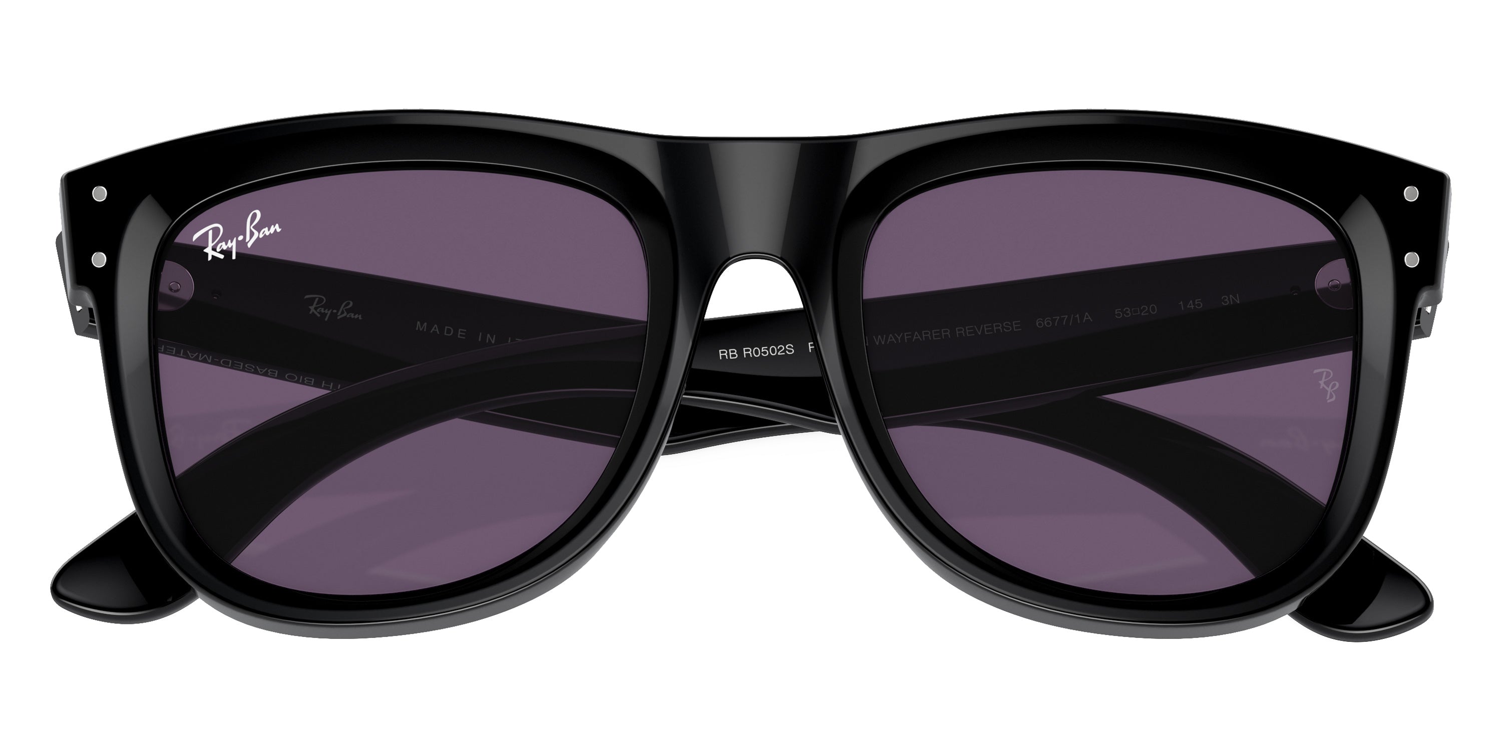 RAY-BAN SUNGLASSES WAYFARER REVERSE - RBR0502S 66771A 50 - Black