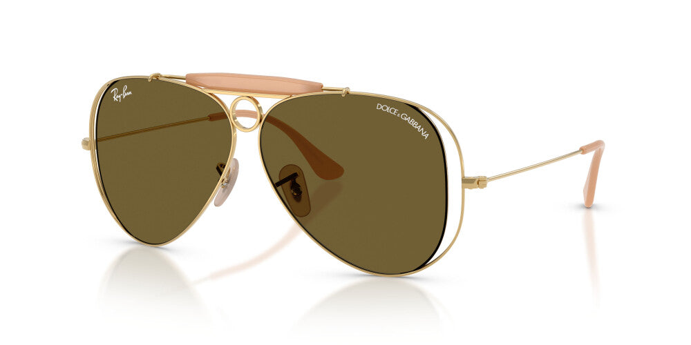 RAY-BAN X DOLCE GABBANA SUNGLASSES AVIATOR SHOOTER - RB3138M 001/73