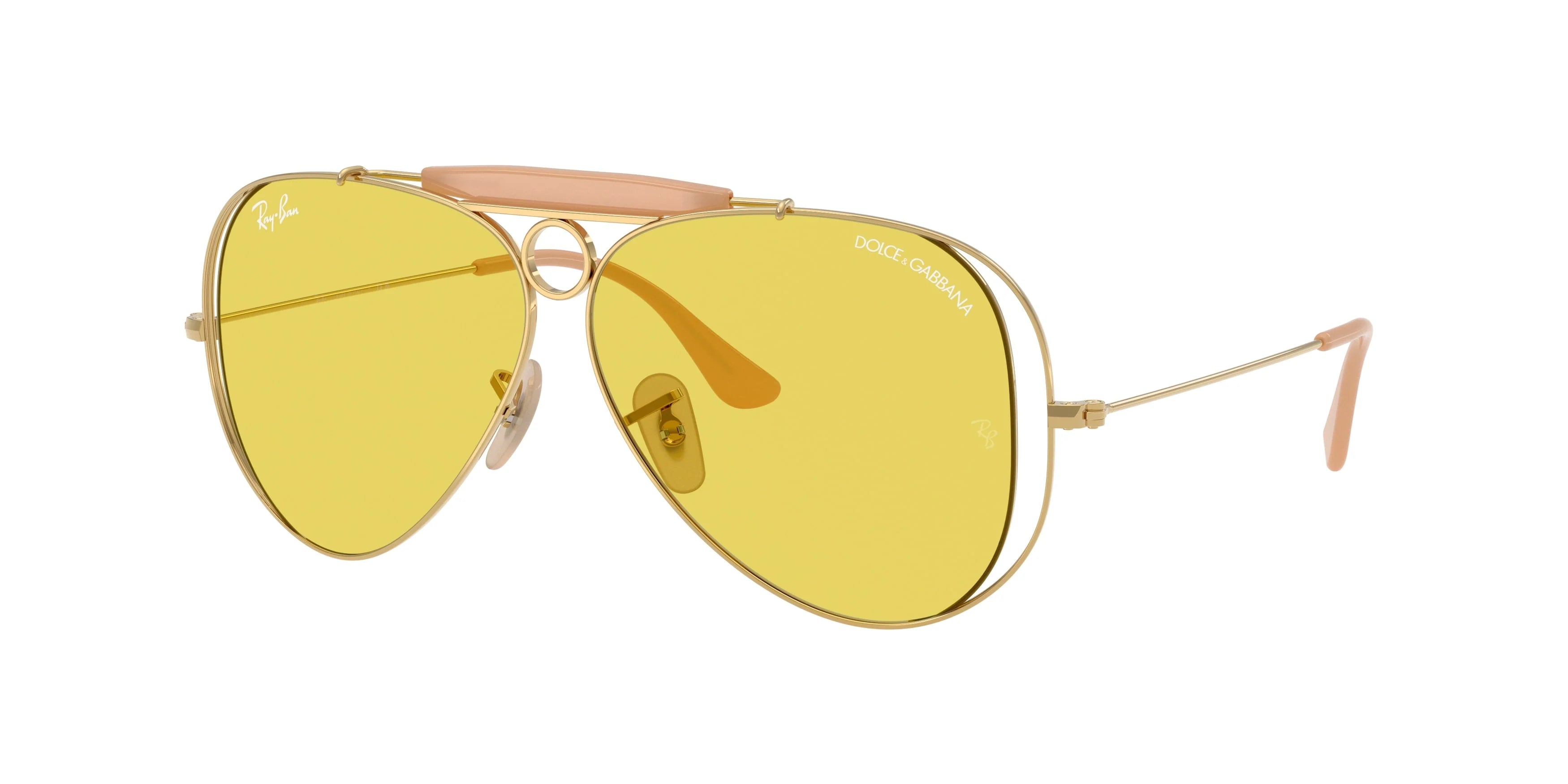 RAY-BAN X DOLCE GABBANA SUNGLASSES AVIATOR SHOOTER - RB3138M 001/85 54