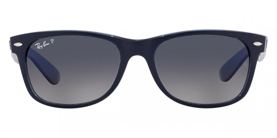 RAY-BAN SUNGLASSES New Wayfarer RB2132 Matte Blue on Transparent Blue