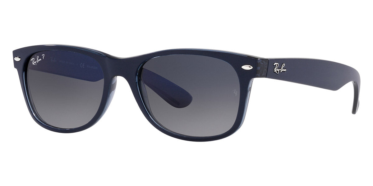 RAY-BAN SUNGLASSES New Wayfarer RB2132 Matte Blue on Transparent Blue