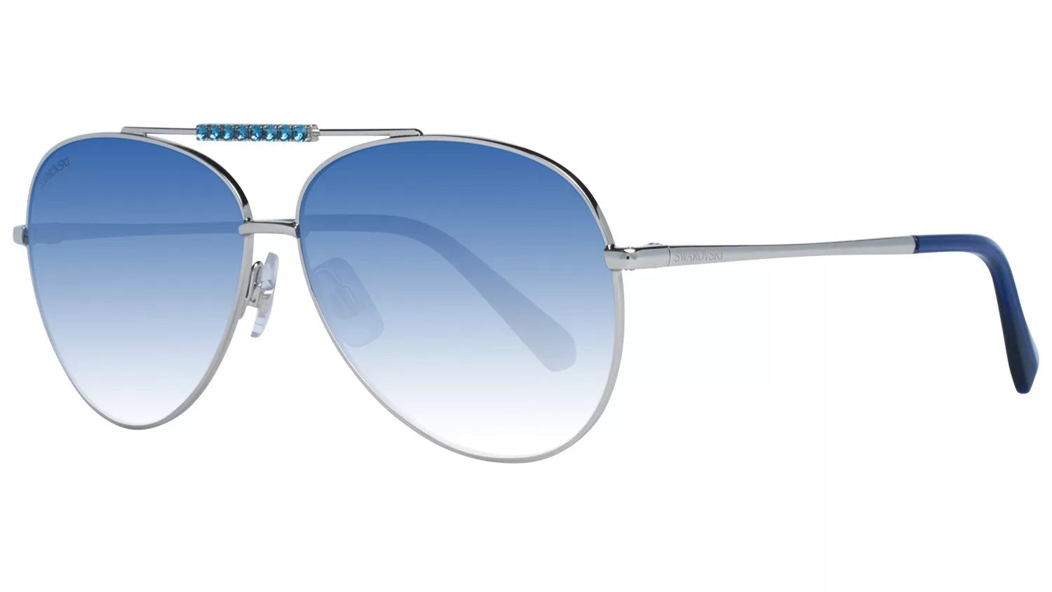 SWAROVSKI SUNGLASSES - SK0308 16W 60 SHINY PALLADIUM GRADIENT BLUE