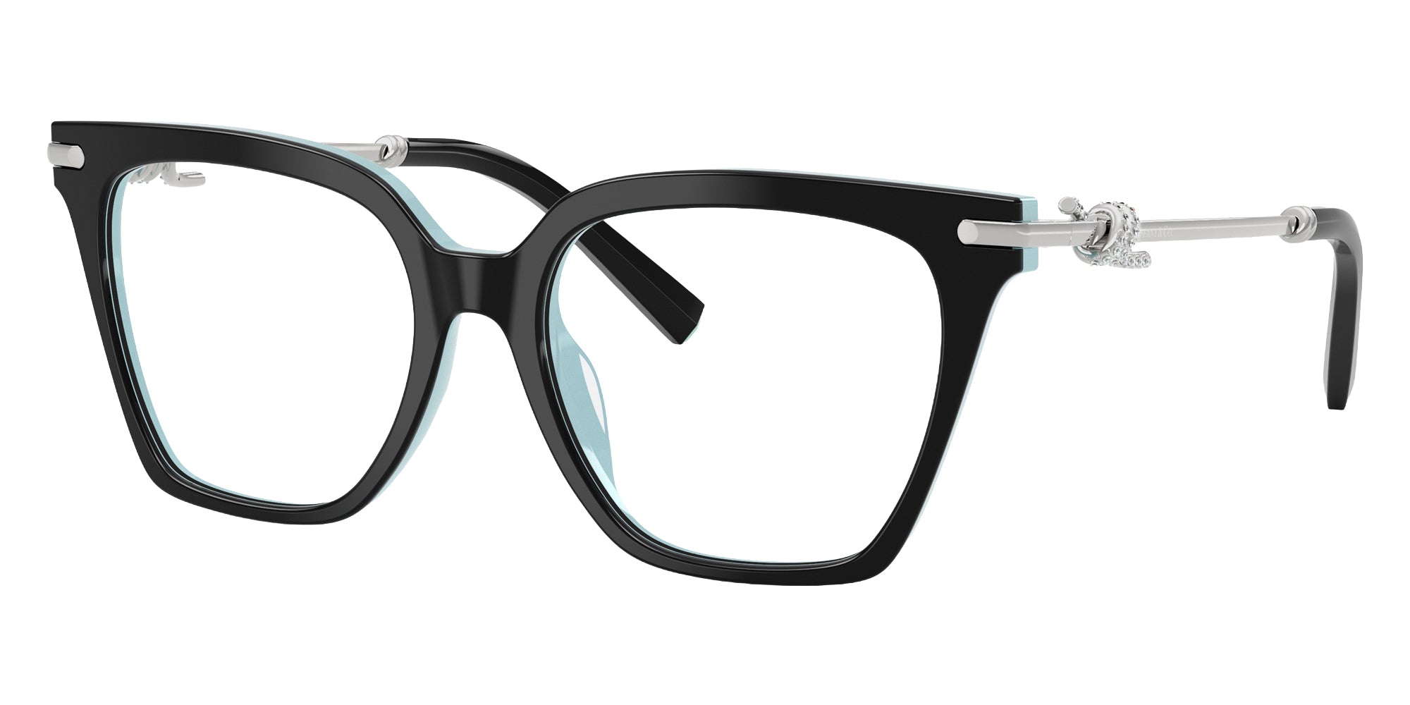 TIFFANY EYEGLASSES - TF2284B 8055 53 - Black on Tiffany Blue